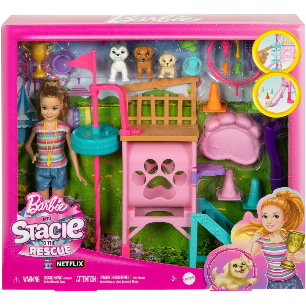 Barbie Anziehpuppe »Stacie's Hündchenspielplatz-Spielset«