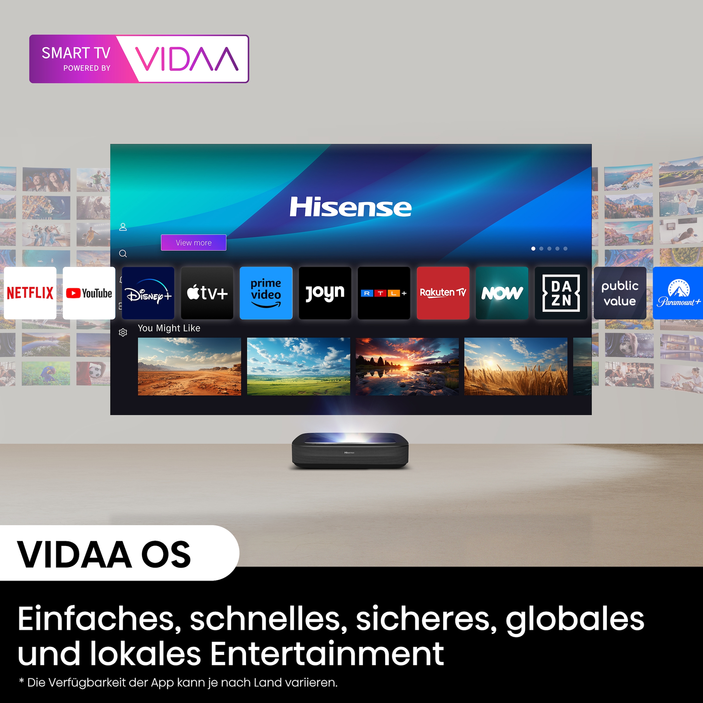 Hisense Laser-TV »PL2«, (3000:1)