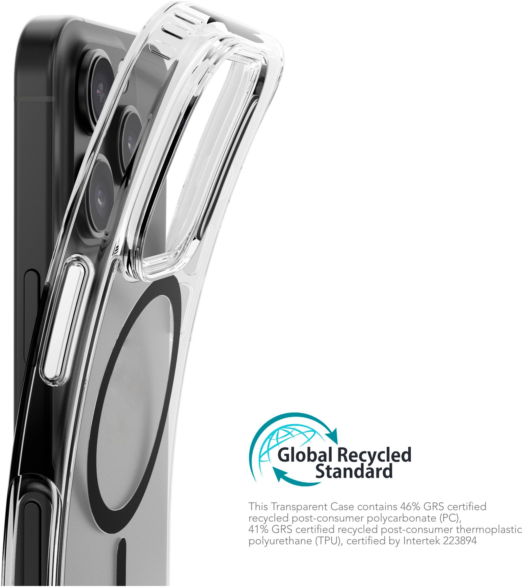 VONMÄHLEN Smartphone-Hülle »iPhone 16 Pro Max, Transparent Case - Schutzhülle,Black«
