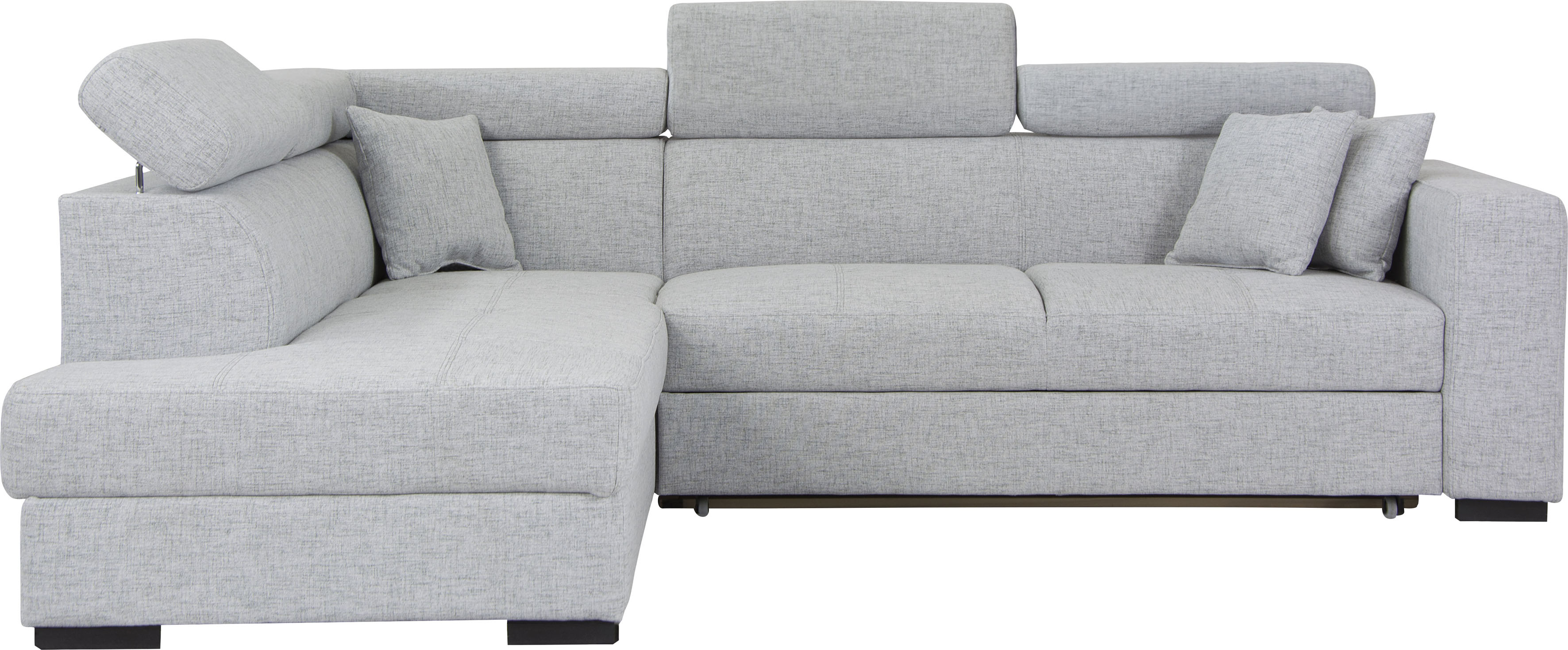 Home affaire Ecksofa "Tulio bequem, bewährte Wellenunterfederung, Breite 267cm, L-Form" wahlweise mit Bettfunktion und Bettkasten, incl. 3 Zierkissen