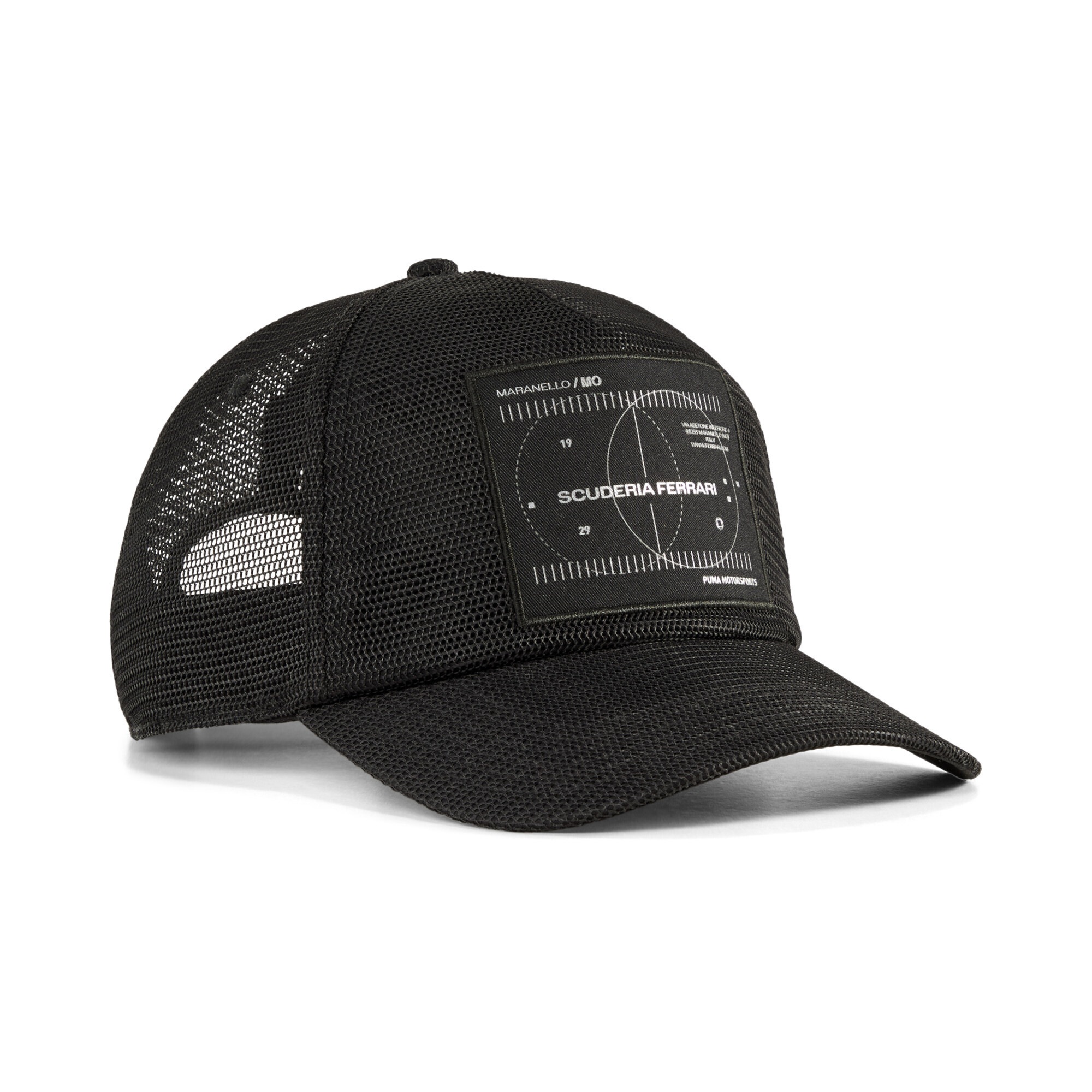 PUMA Damen Flex Cap "Scuderia Ferrari Lifestyle Trucker Cap Erwachsene"schwarz, unifarben, Futter Vorderteil: 100% Polyester, Caps