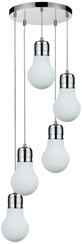 SPOT Light Pendelleuchte »Bulb«, 5 flammig-flammig, Deckenleuchte aus Metall für den Wohn- und Essbereich