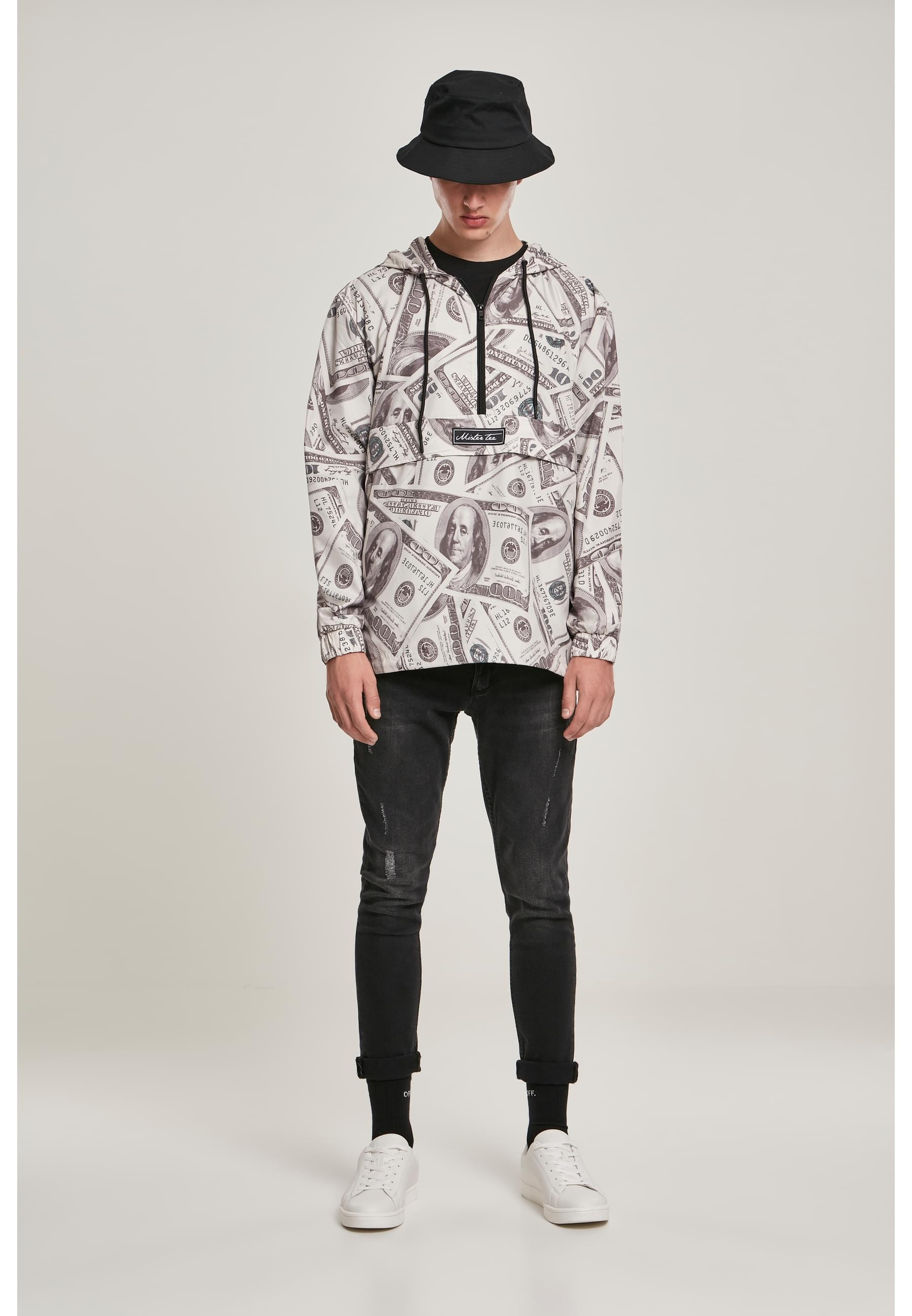 MisterTee Allwetterjacke »MisterTee Herren Mister Tee Dollar Windbreaker«, (1 St.), ohne Kapuze