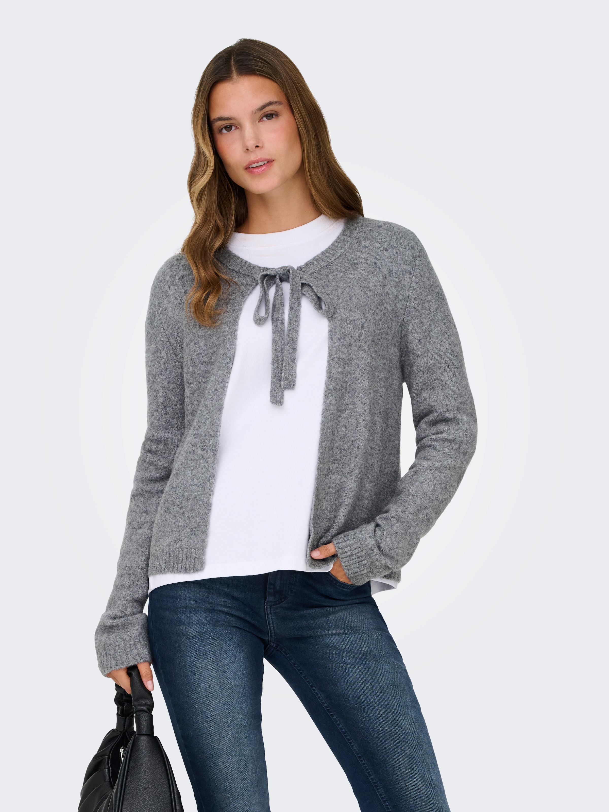 ONLY Strickjacke "ONLJESSIE LS ONE STRING CARDIGA KNT" günstig online kaufen