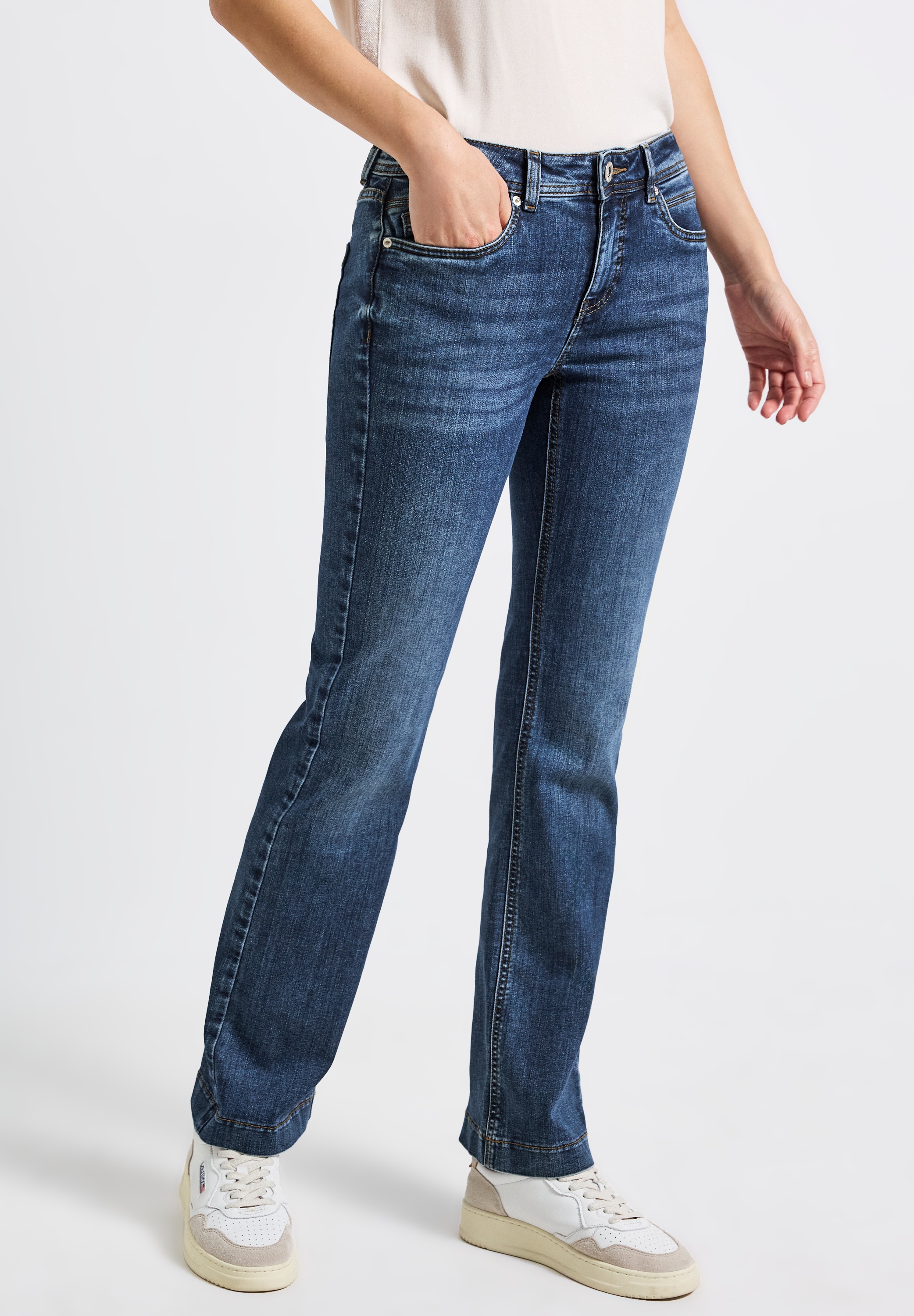 STREET ONE Slim-fit-Jeans, Middle Waist