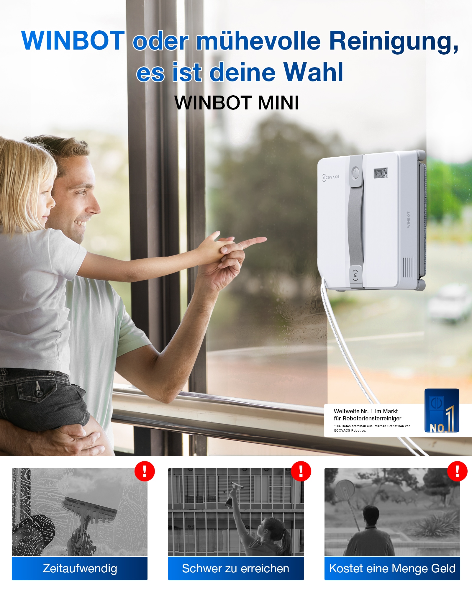 ECOVACS Fensterputzroboter »WINBOT MINI (Grau)«