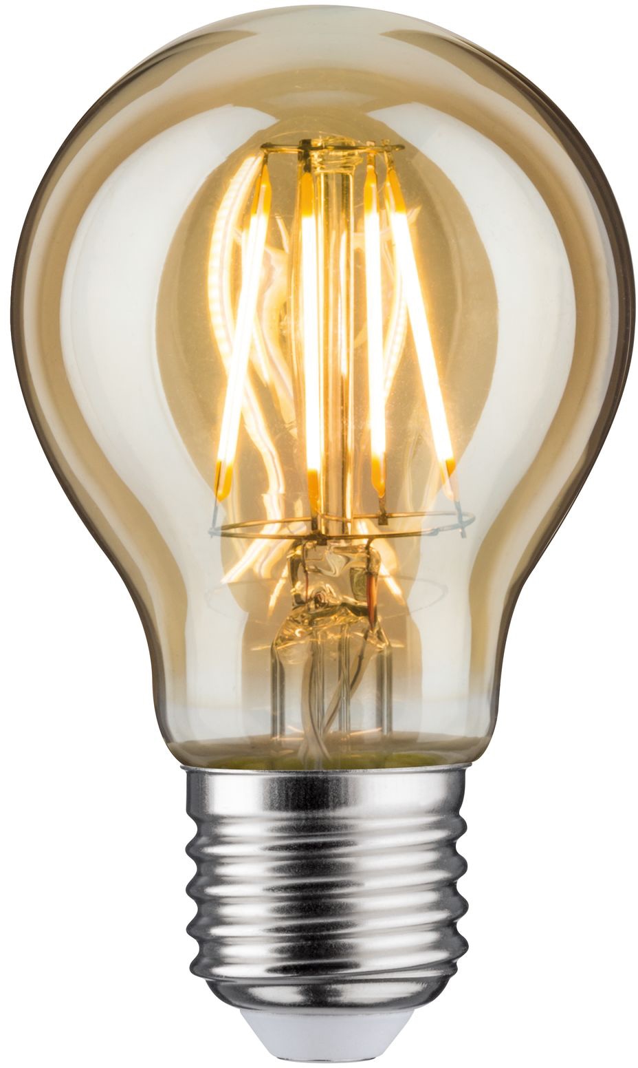 Paulmann LED-Leuchtmittel »LED Standardform 4,7W E27 2500K«, E27, 5 St., Extra-Warmweiß, 5er-Pack, Goldlicht