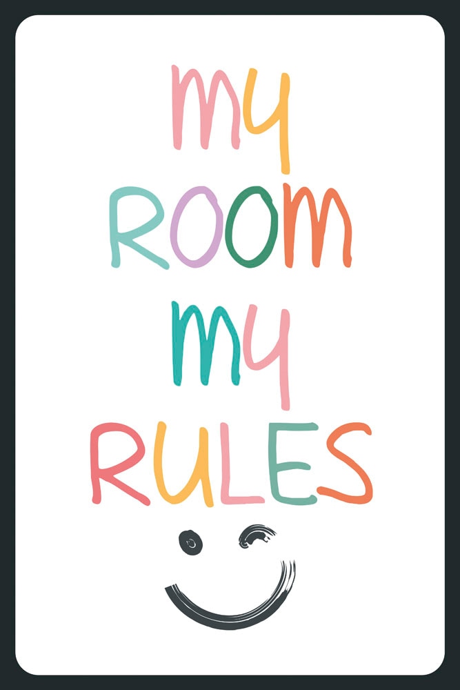 queence Metallbild "My Rules", Sprüche, (1 St.)