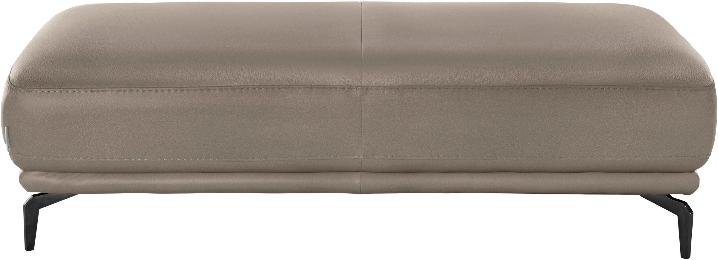 Hocker W.SCHILLIG "montanaa", braun (stone z59), B:141cm H:42cm T:61cm, Hocker, Hocker, mit Metallfüßen in Schwarz pulverbeschichtet, Breite 141 cm 2