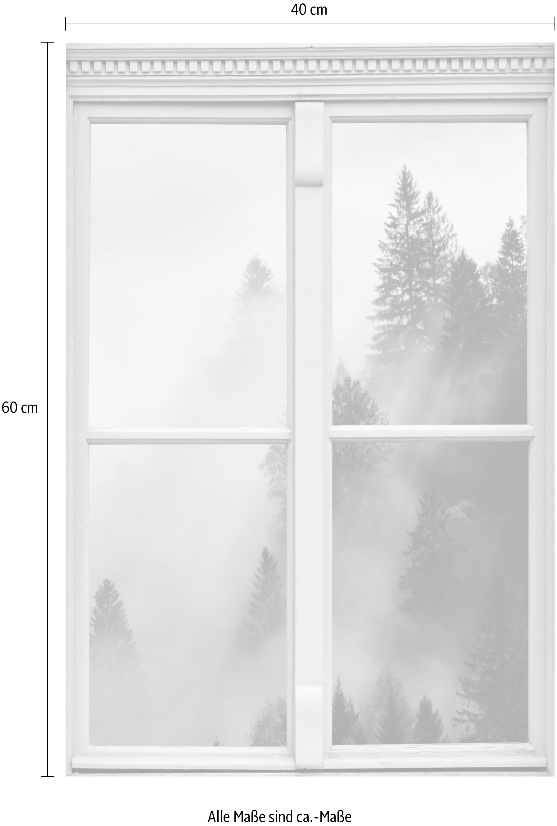 queence Wandsticker »Nebel«, Wandsticker, Wandbild, selbstklebend, 3D, Fenster