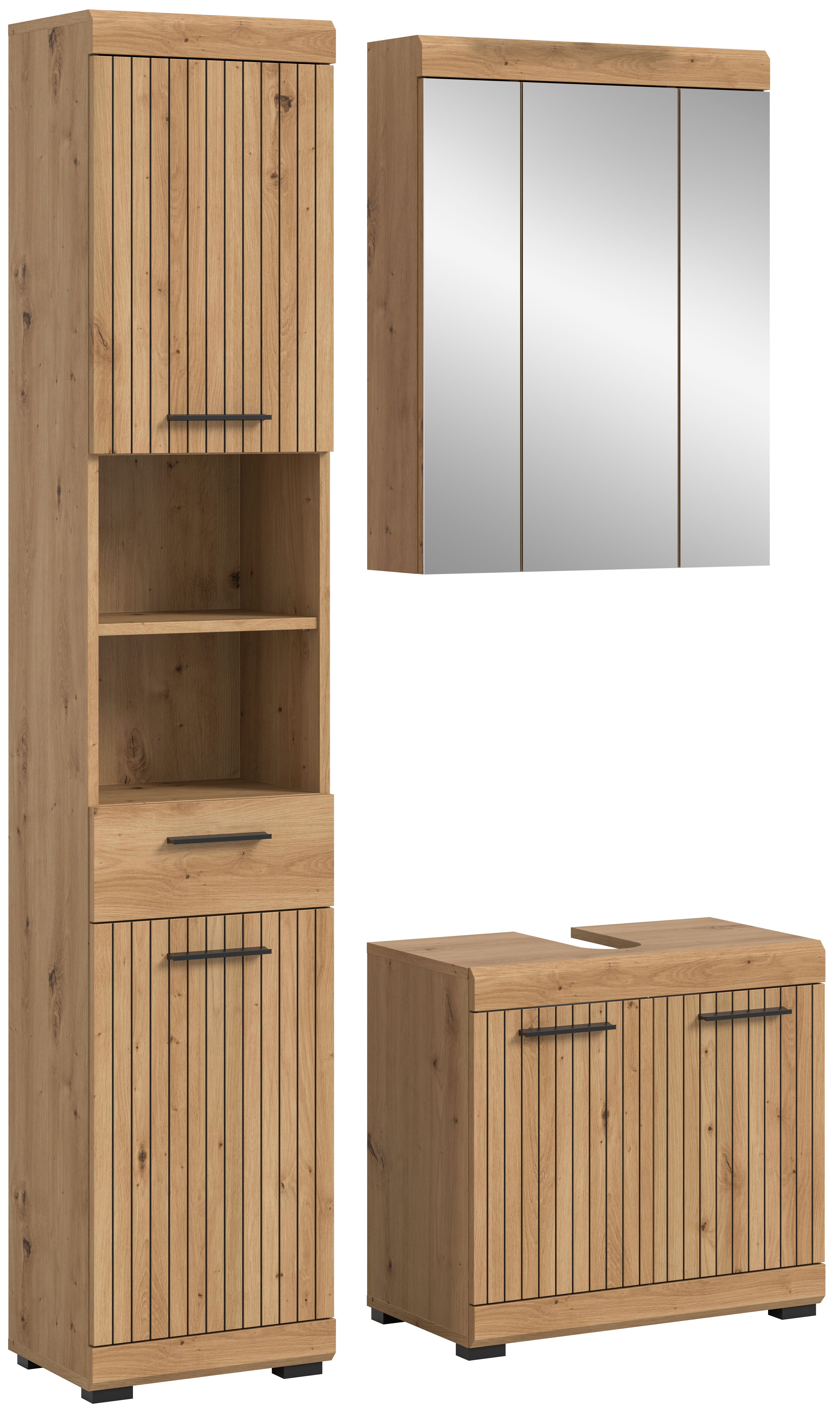 welltime Badmöbel-Set "SIENA, 3 teilig, bestehend aus:" Set, TOPSELLER, 3 Stk. tlg.