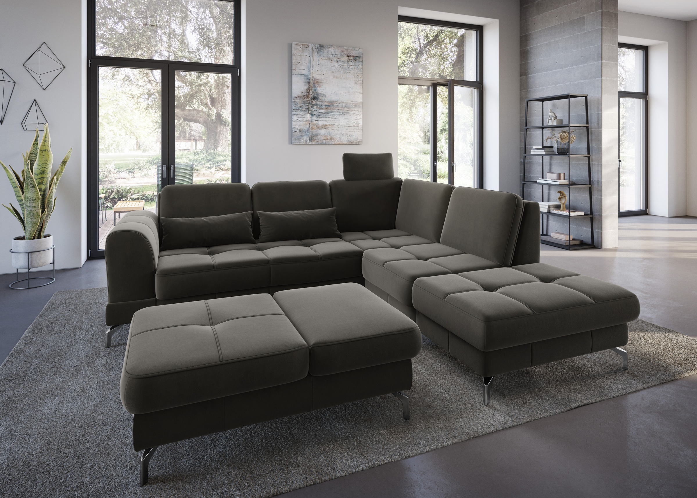sit&more Hocker »Bendigo«, mit Klappfunktion, Bodenfreiheit 12 cm, wahlweise in 2 Fußfarben