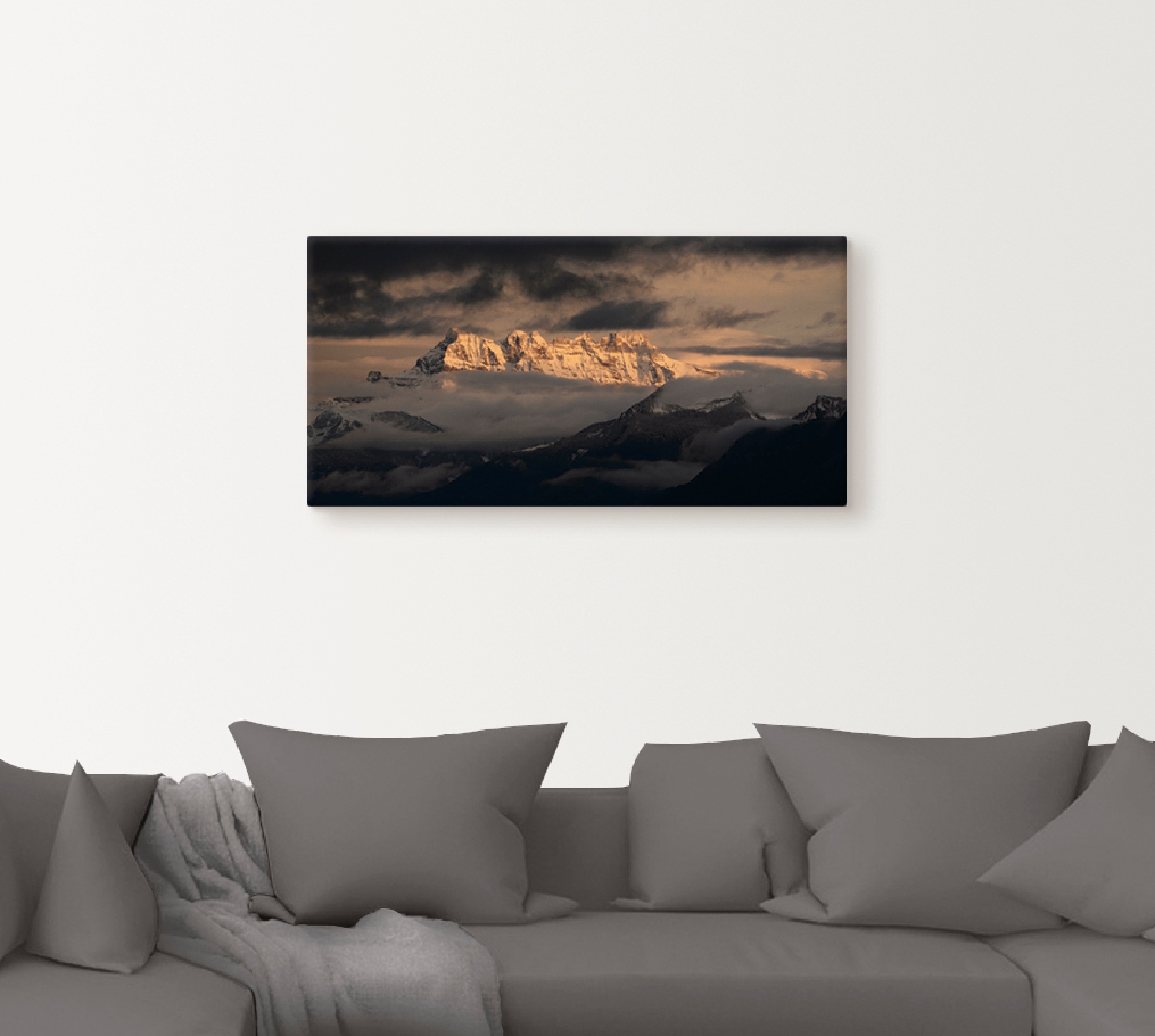 Artland Wandbild "Dents du Midi, Schweizer Berge" Berge 1 Stk. tlg. auf Hol günstig online kaufen