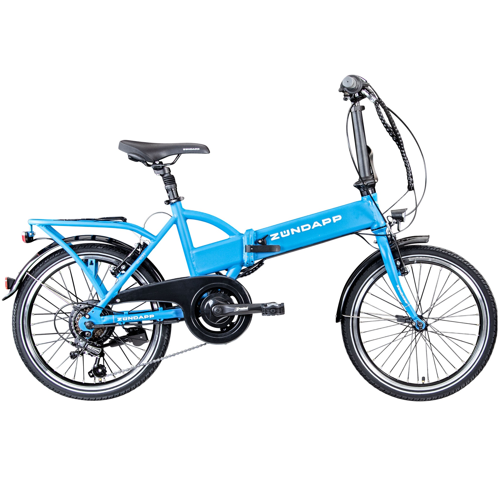 Zündapp "Z101" 6 Gang Shimano Tourney RD-TY300 Schaltwerk Kettenschaltung Heckmotor 250 W Pedelec, Elektrofahrrad für Damen u. Herren
