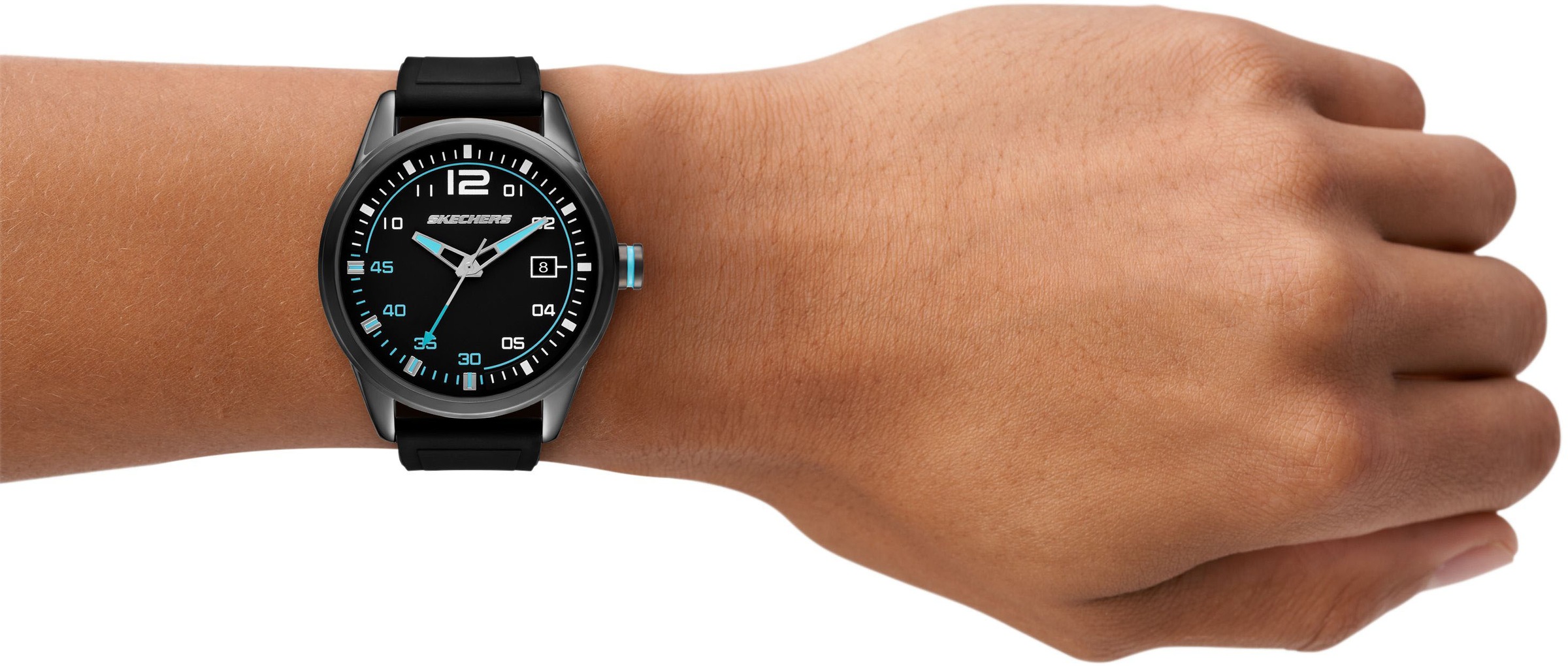 Skechers Quarzuhr »SLAUSON«, Armbanduhr, Herrenuhr, Silikonarmband, analog, Tag