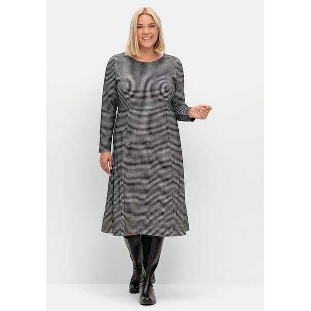 bestellen Größen«, | BAUR »Große Shirtkleid Midilänge A-Linie Sheego in und