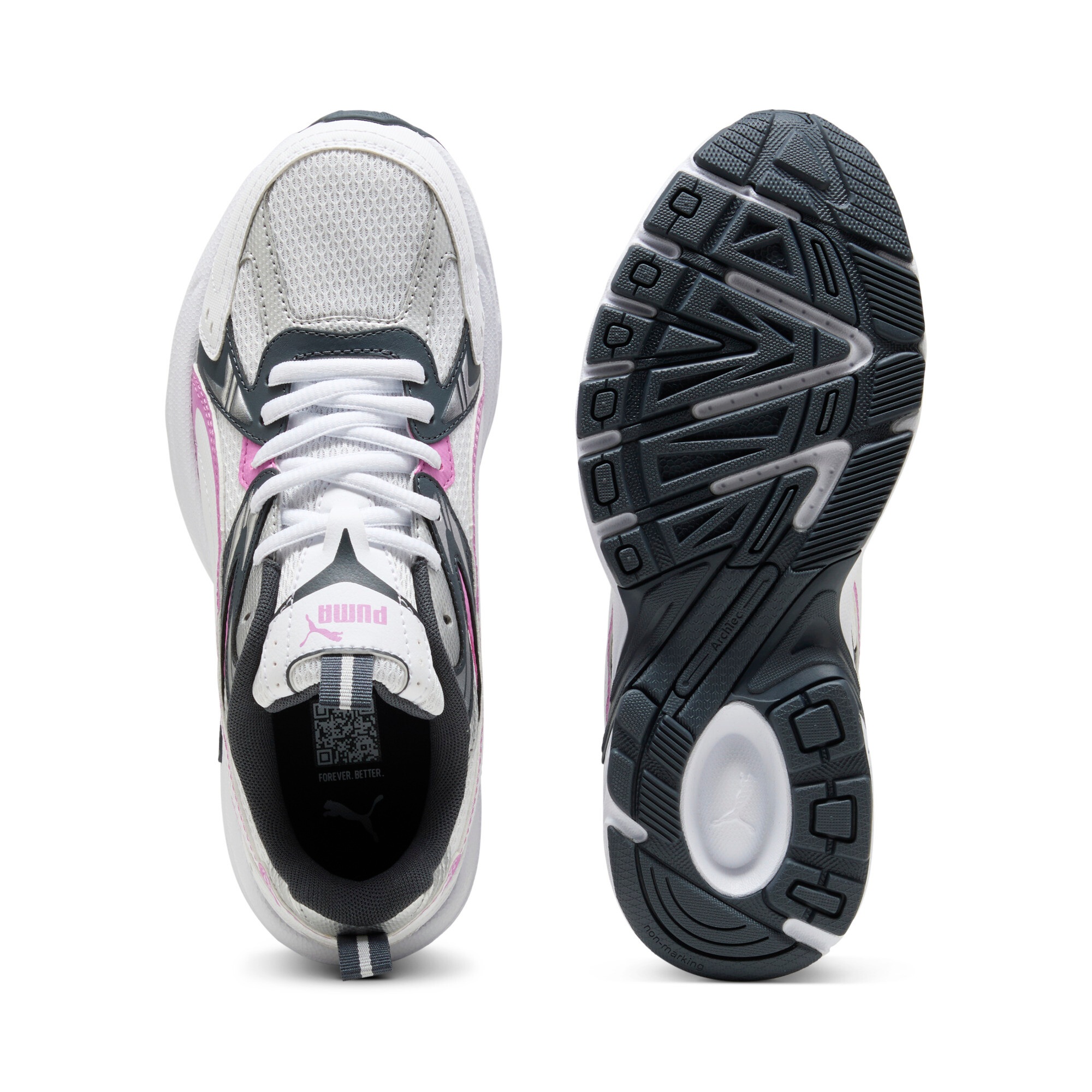 Sneaker PUMA "MILENIO TECH_", Damen, Gr. 38, puma weiß, mauve pop, strong gray, Textil, Schuhe Sneaker, für Sportmode und Streetwear, mit Schnürverschluss 3