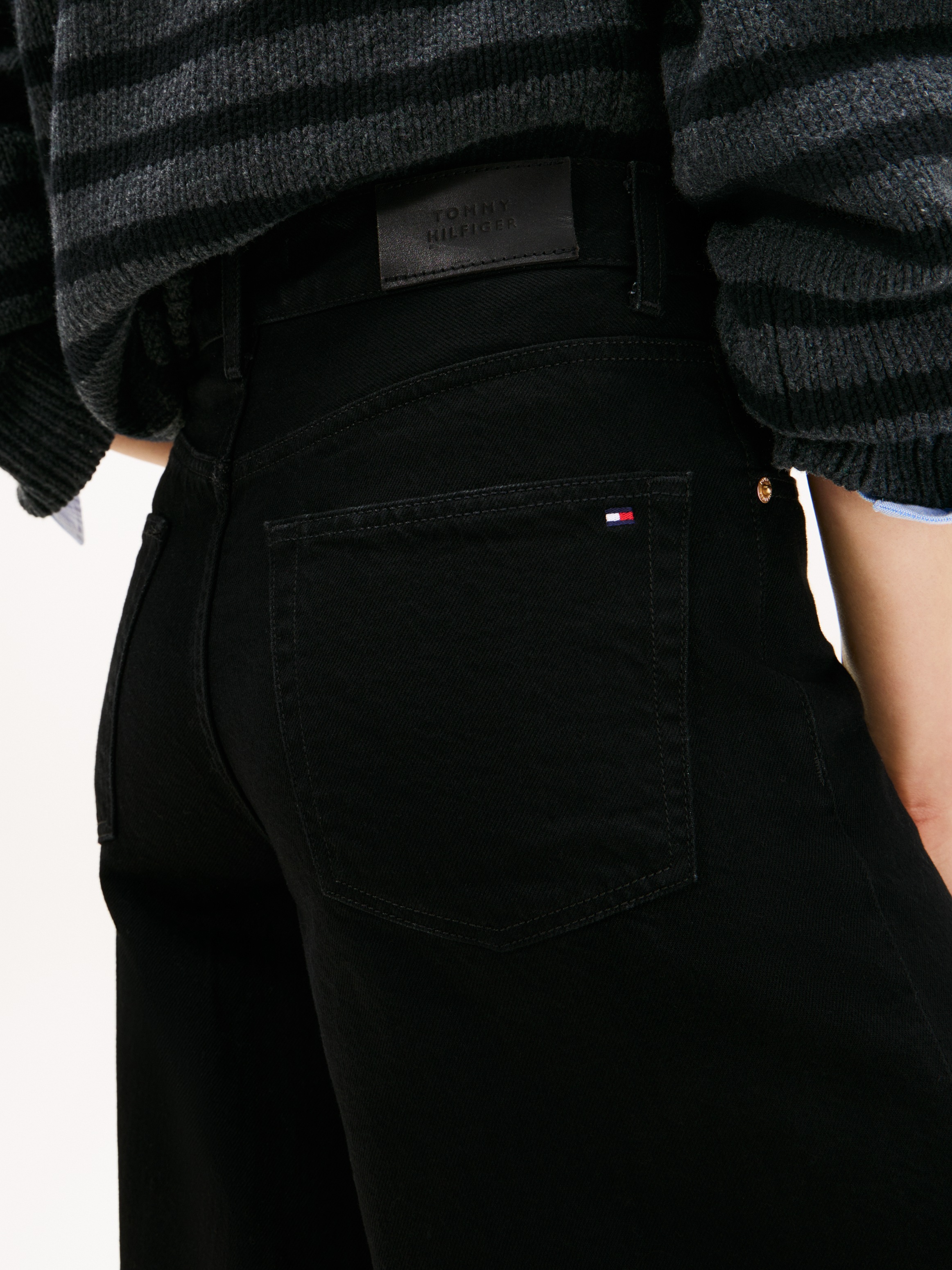 Tommy Hilfiger High-waist-Jeans "DNM BLACK 70s WIDE LEG HW" günstig online kaufen