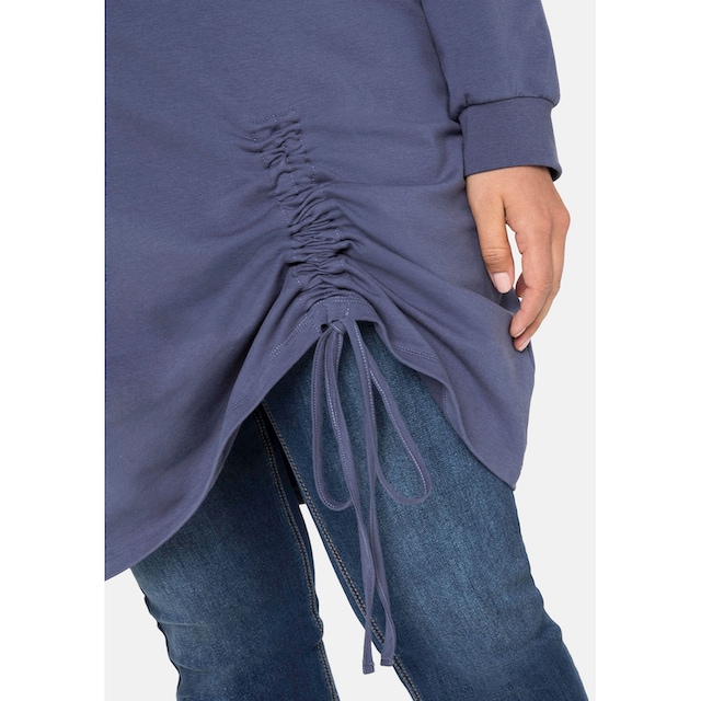 Sheego Shirtkleid »Große Größen«, in Oversized-Form mit seitlicher Raffung  für kaufen | BAUR