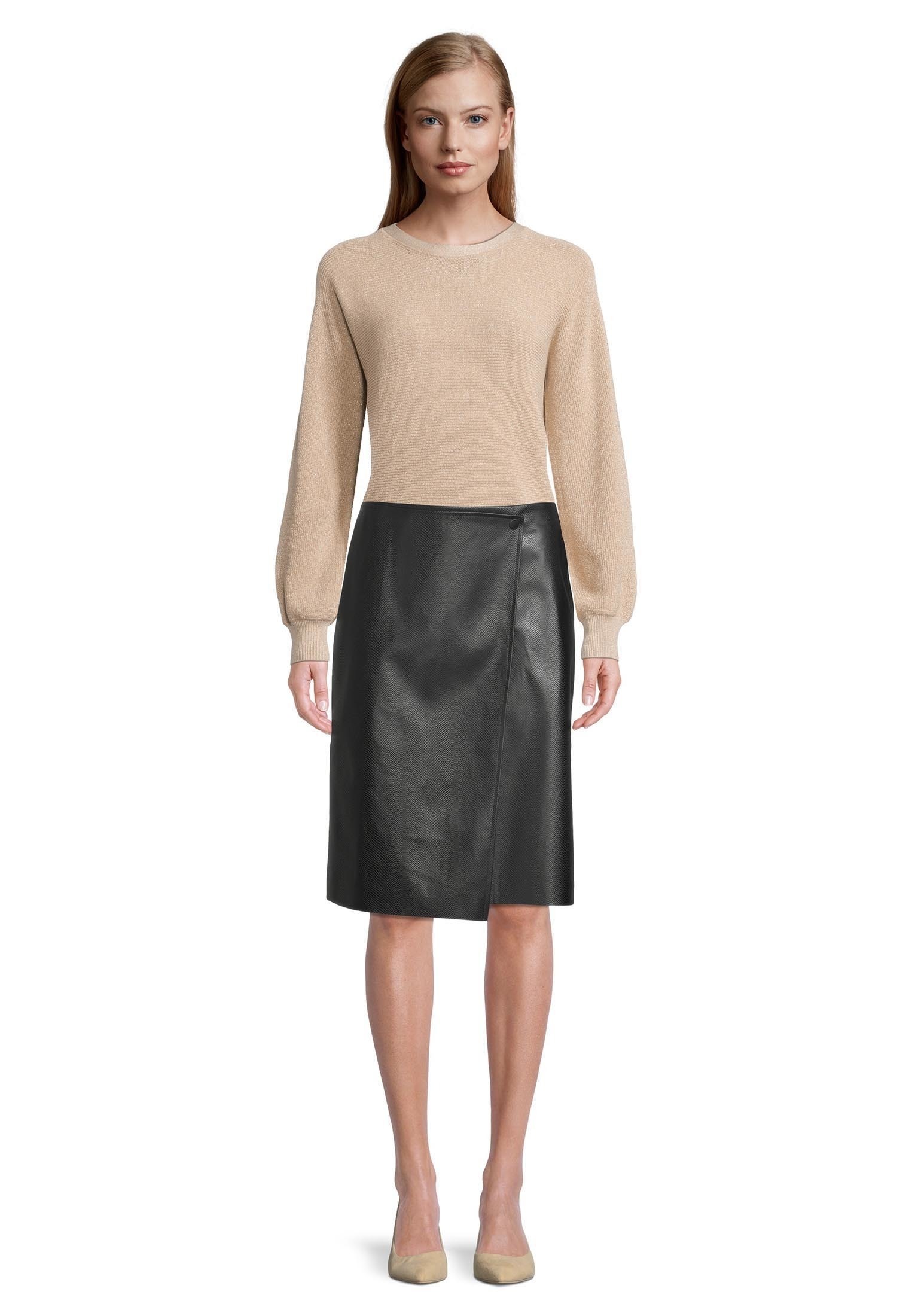 Lederimitatrock mit Muster