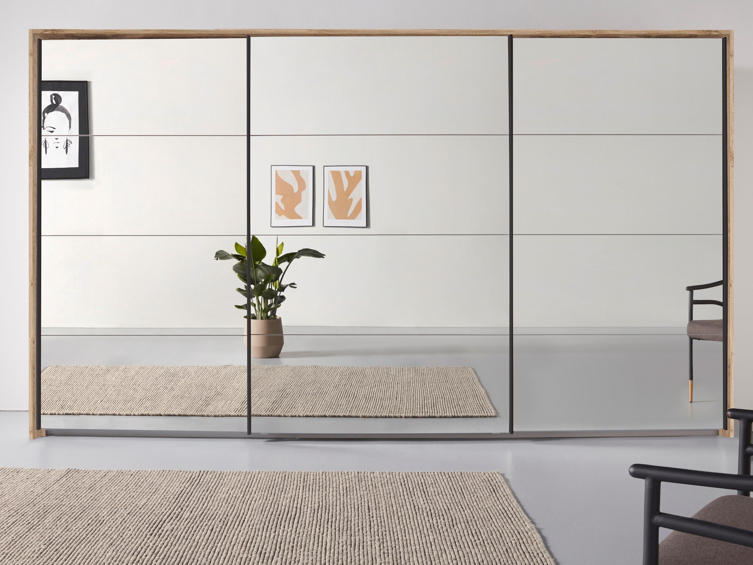 OTTO home "Mehrzweckschrank Aktenschrank Möbel Mietswohnung Schlafzimmer OTELI" Breiten 211/278/323/368 cm Höhen 214/233 cm, inkl. Passepartout optional mit Beleuchtung MADE IN GERMANY