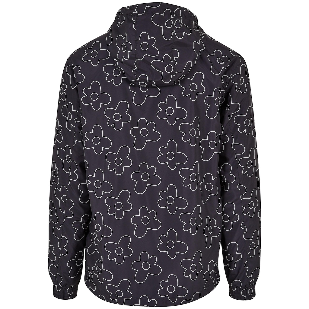 URBAN CLASSICS Windbreaker »Urban Classics Herren Flower AOP Pull Over Jacket«, (1 St.), mit Kapuze