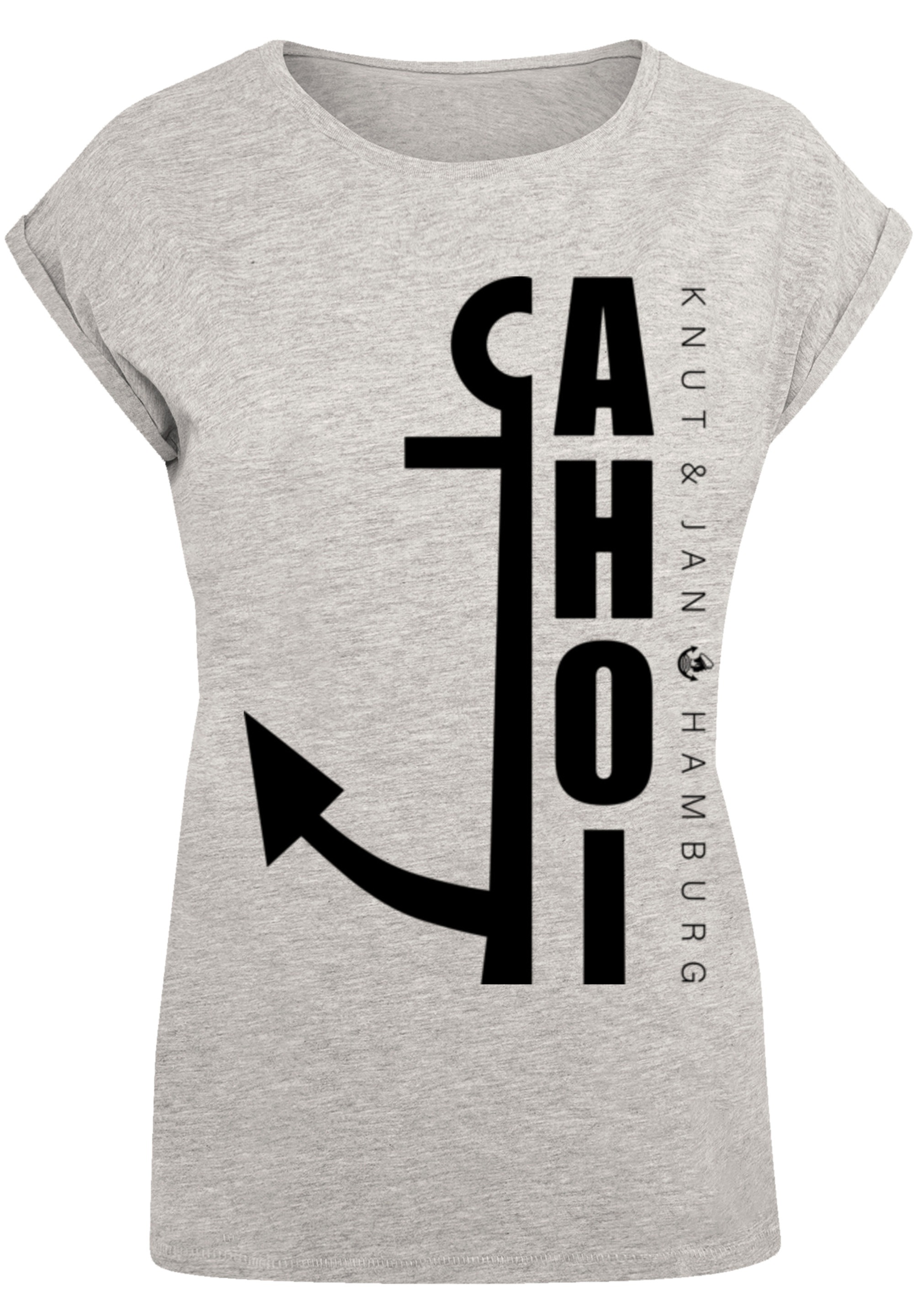F4NT4STIC T-Shirt »Ahoi Anker Knut & Jan Hamburg«, Print
