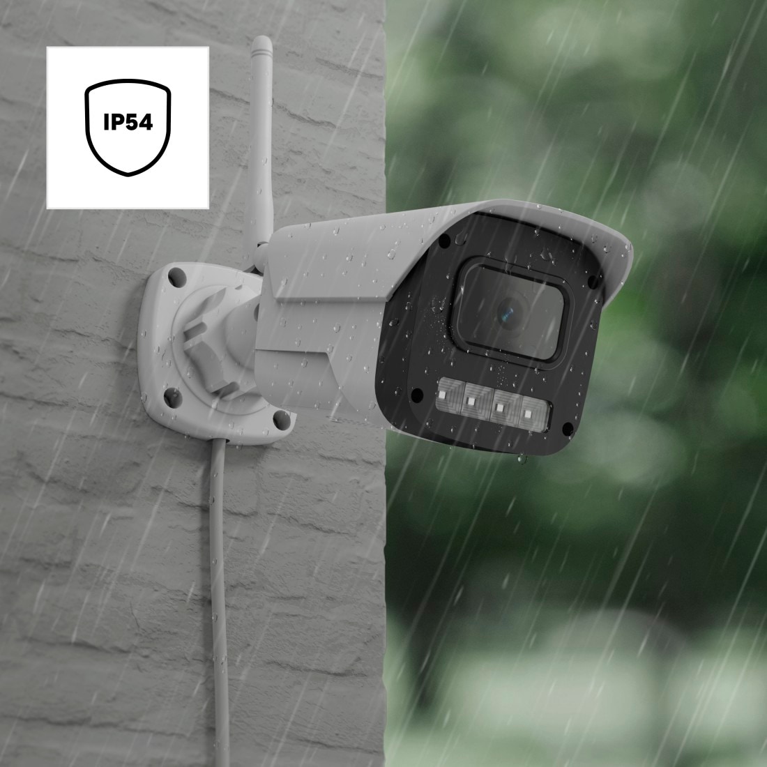 Hama Überwachungskamera »WLAN-Überwachungskamera außen Full HD mit Nachtsicht IP54« Bewegungsmelder, Gegensprechfunktion, Privatmodus, microSD bis 128 GB