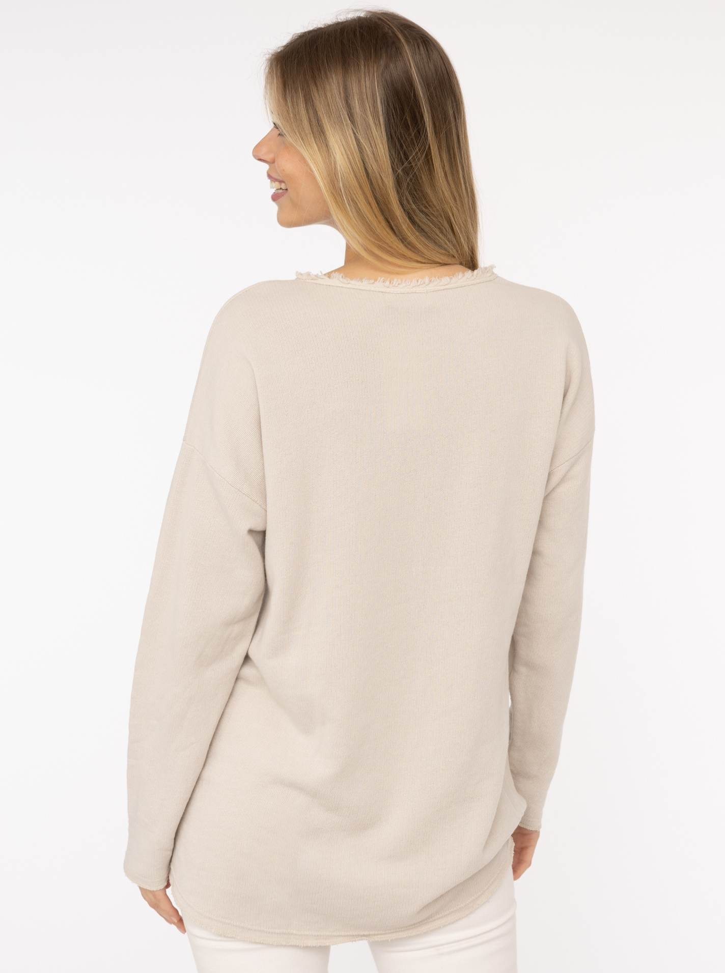 Zwillingsherz Sweater »"Sea Sand Sun"«, Mit großer Flock-Aufschrift in auffälliger Farbe