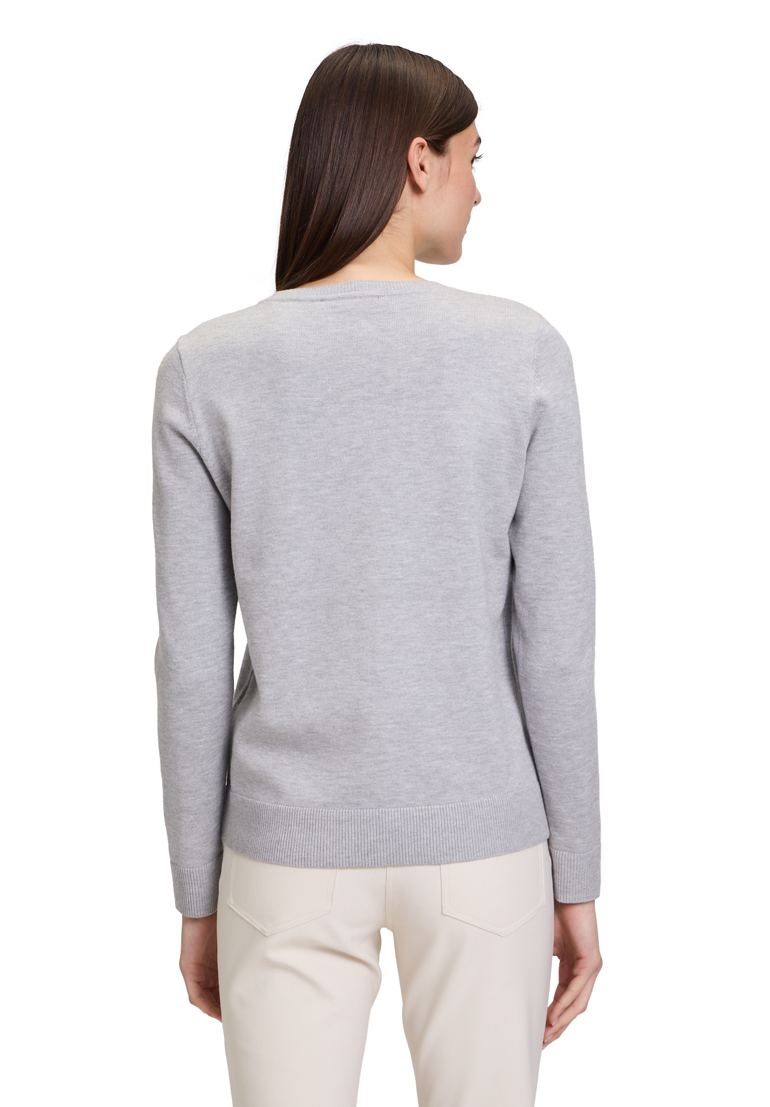 Betty Barclay Strickpullover »Betty Barclay Basic-Strickpullover mit Rundhalsausschnitt«, (1 tlg.), Material