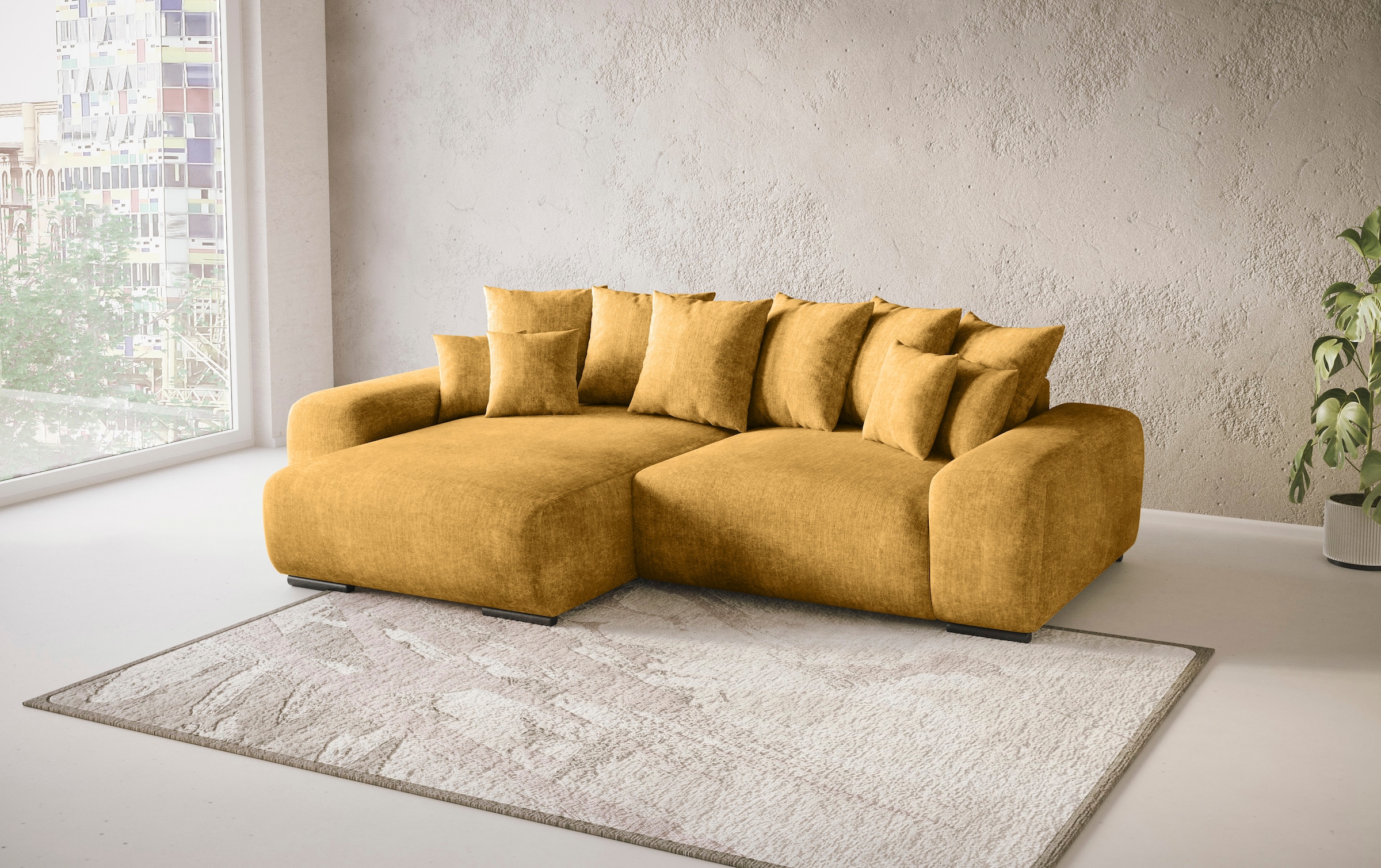 Mr. Couch Polsterecke »Sundance, L-Form«, Dauerschläfer mit Bett, Bettkasten, bis 140 kg belastbar