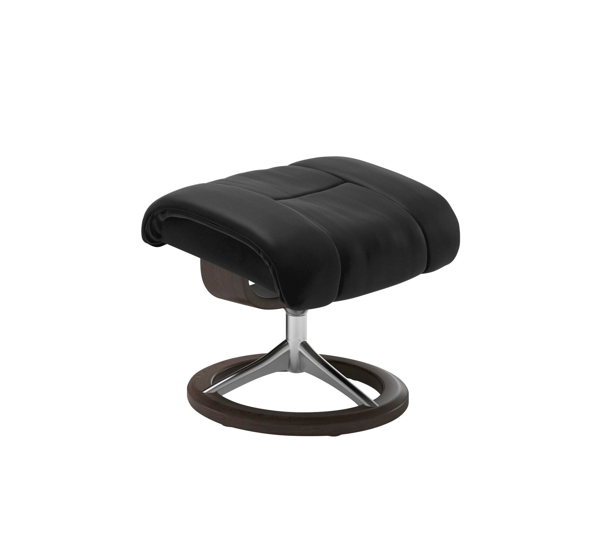 Thumbnail - Stressless Relaxsessel "Reno" Set, Relaxsessel mit Hocker, mit Hocker, mit Signature Base, Größe S, M & L, Gestell Wenge