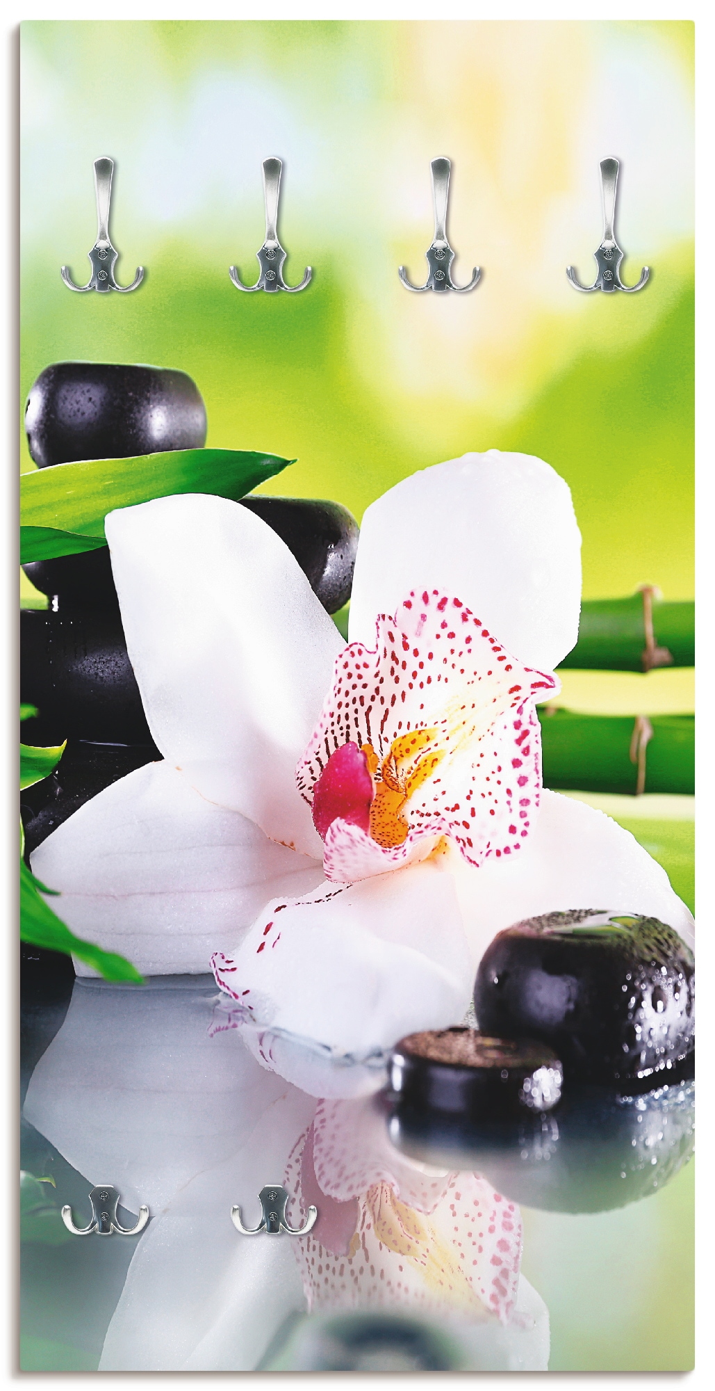 Artland Garderobenleiste »Spa Steine Bambus Zweige Orchidee«, teilmontiert
