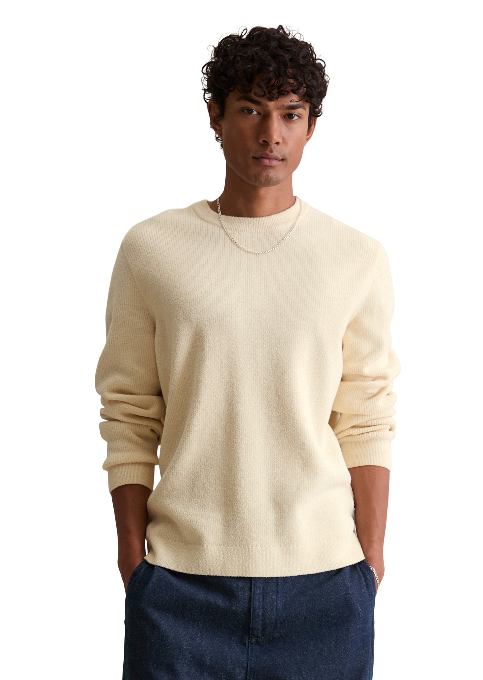 Marc O'Polo DENIM Rundhalspullover »aus weichem Bio-Baumwoll-Chenille«