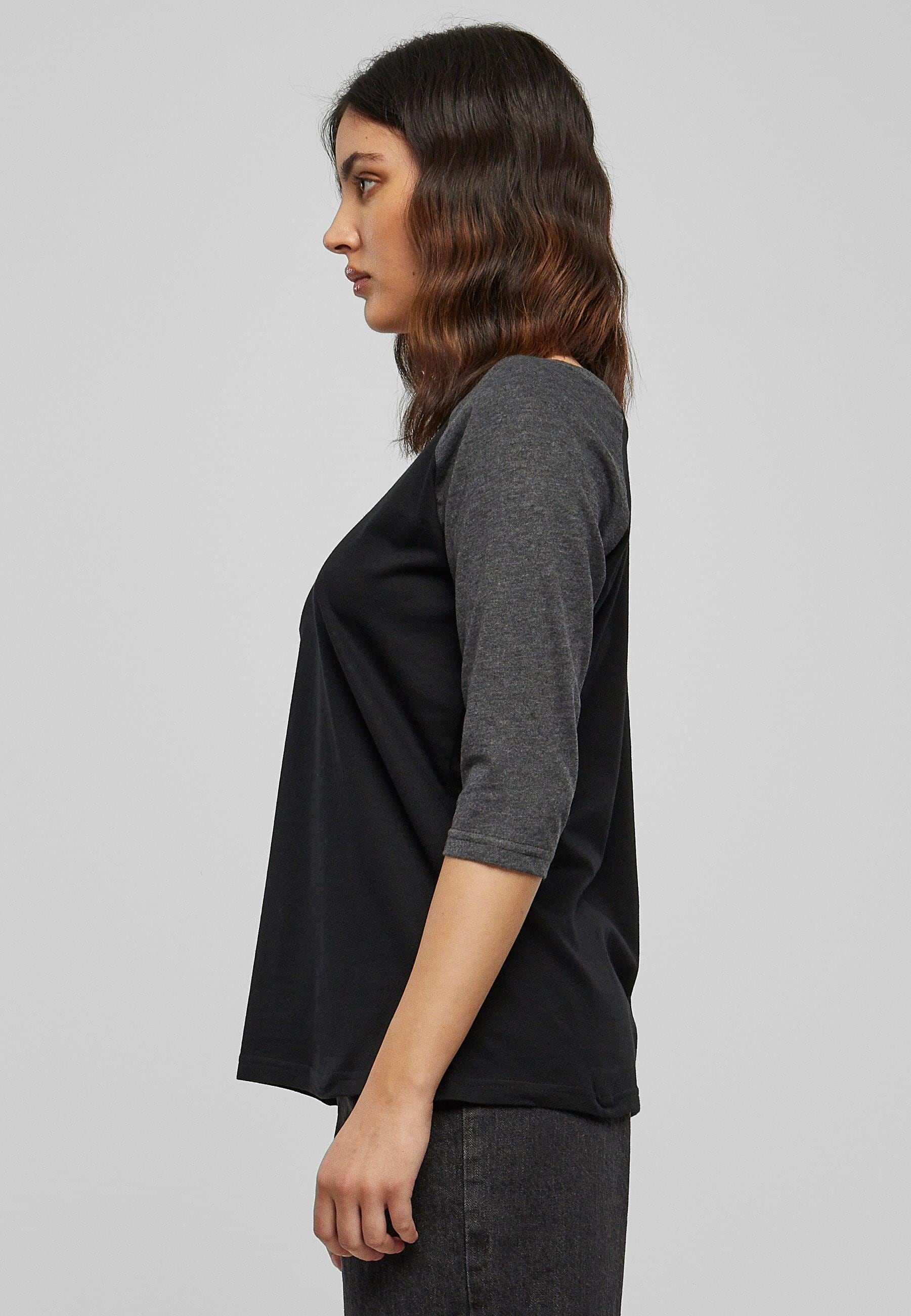 URBAN CLASSICS Kurzarmshirt »Urban Classics Damen Ladies 3/4 Contrast Raglan Tee«, (1 tlg.)