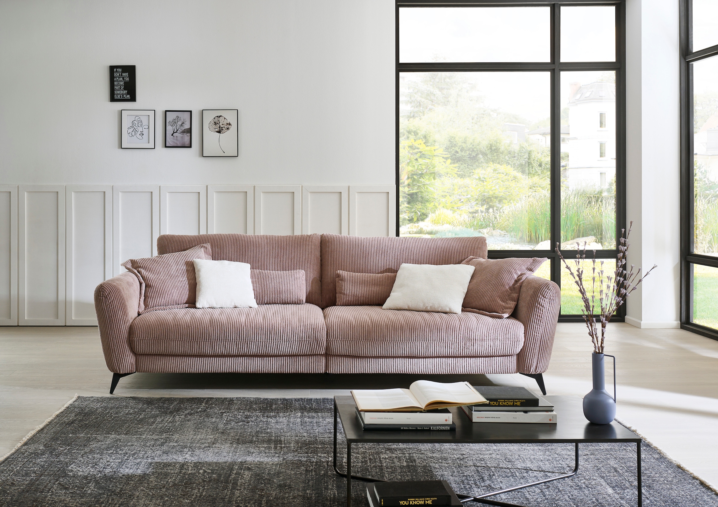 Die PlanBar Big-Sofa »MP-IN23149«, Kaltschaumpolsterung mit SoftSitz, Lose Rückenkissen