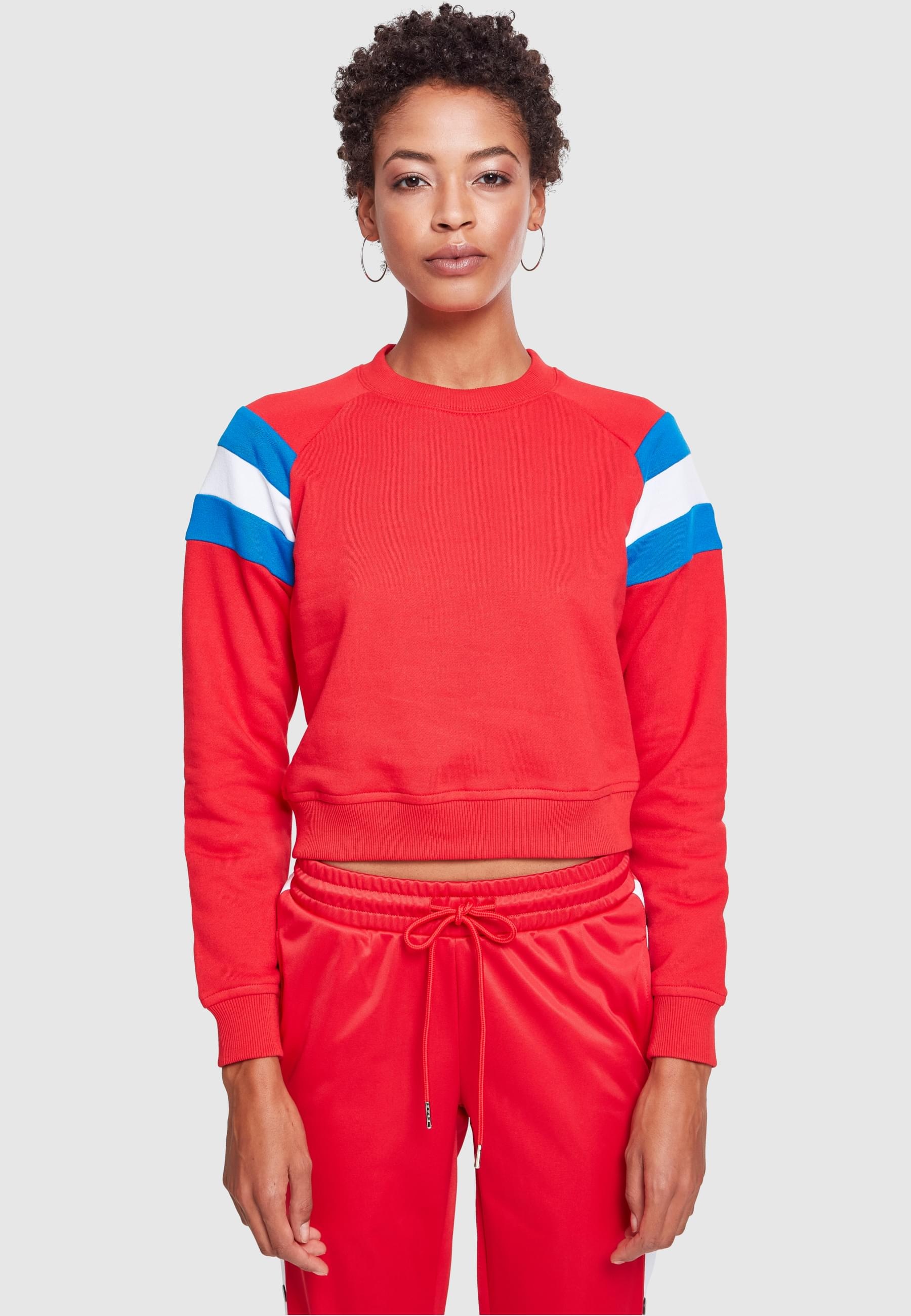 URBAN CLASSICS Sweatshirt »Urban Classics Damen Ladies Sleeve Stripe Crew«, (1 tlg.)