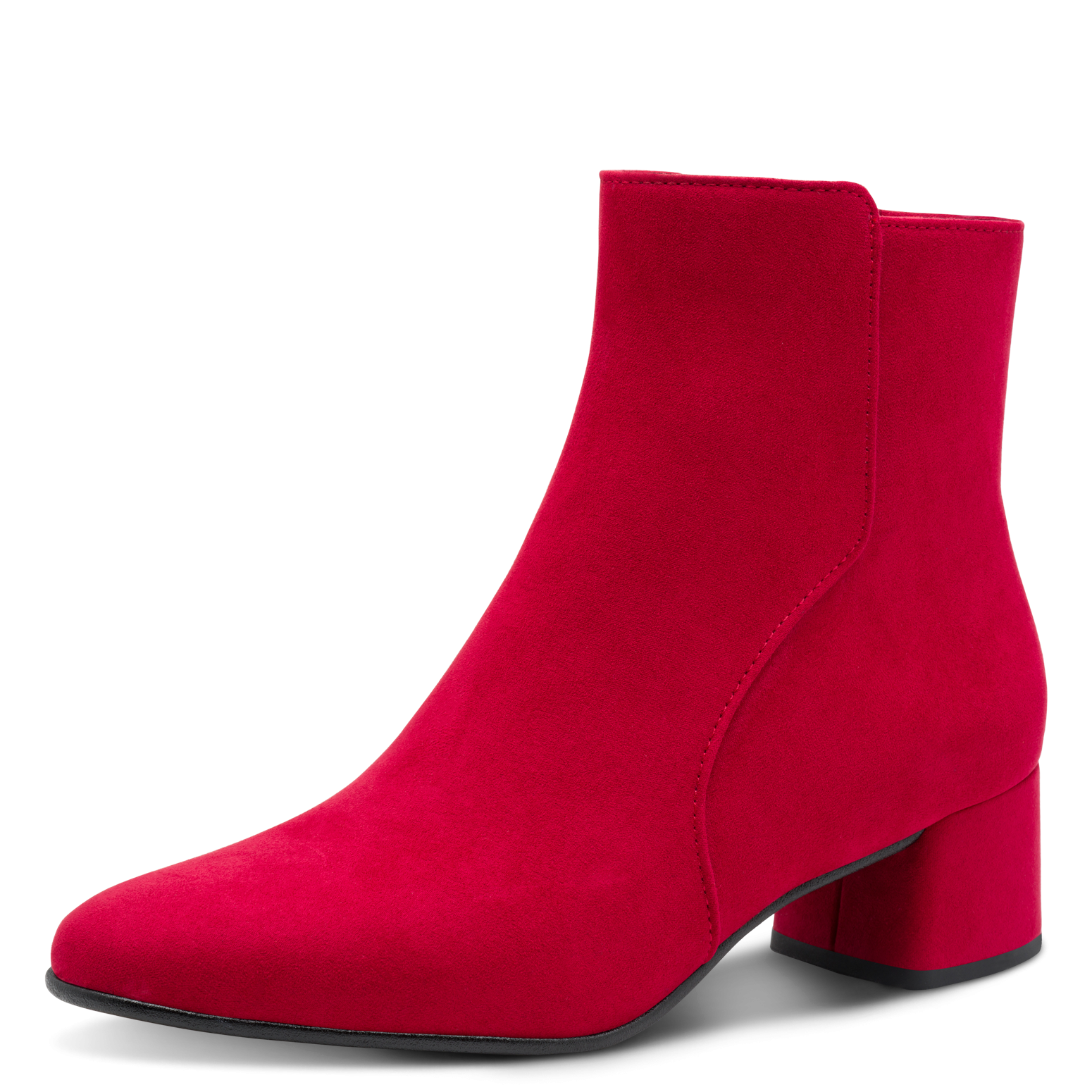 MARCO TOZZI Stiefelette, Blockabsatz, Businessschuh, Ankleboots mit Ziernähen