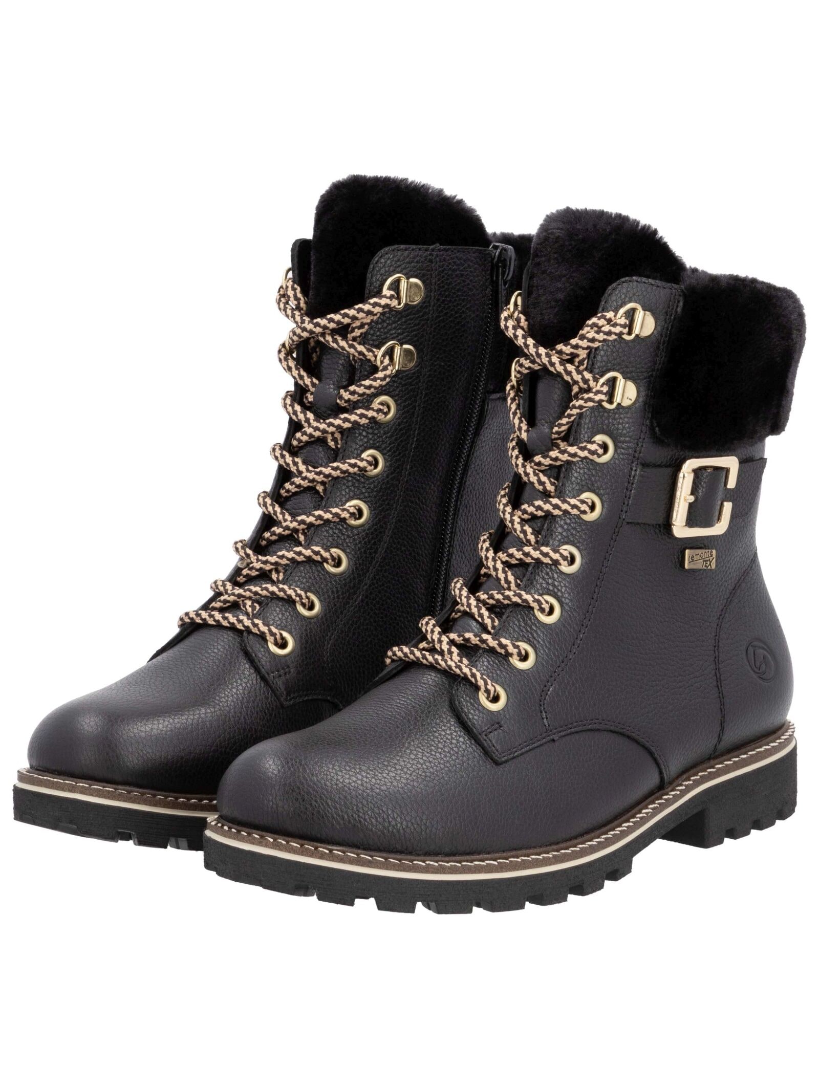 Remonte Schnürstiefelette »Remonte Stiefelette Leder/Fell«