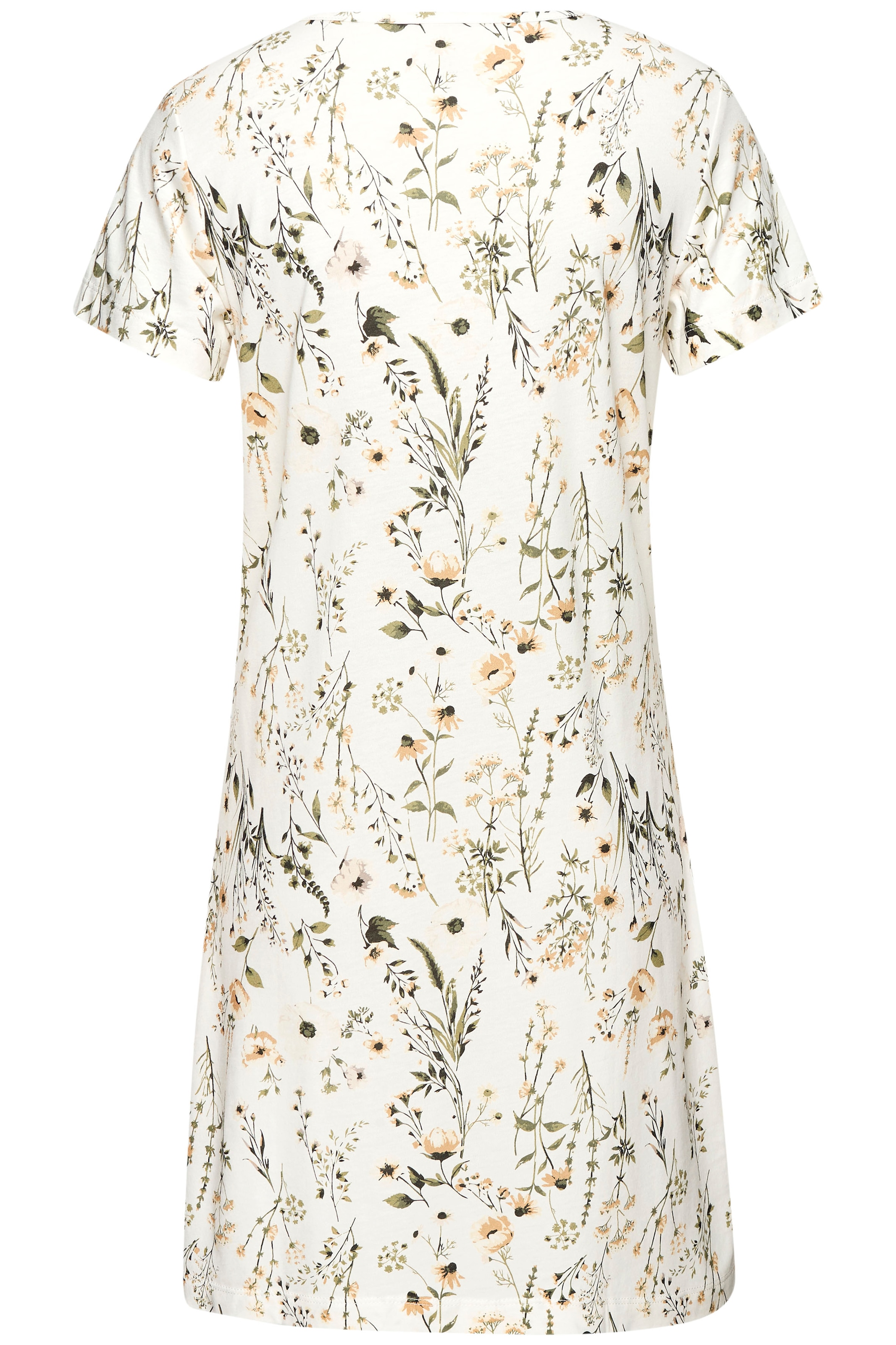 LASCANA Nachthemd mit schönem Blumenprint und Knopfleiste