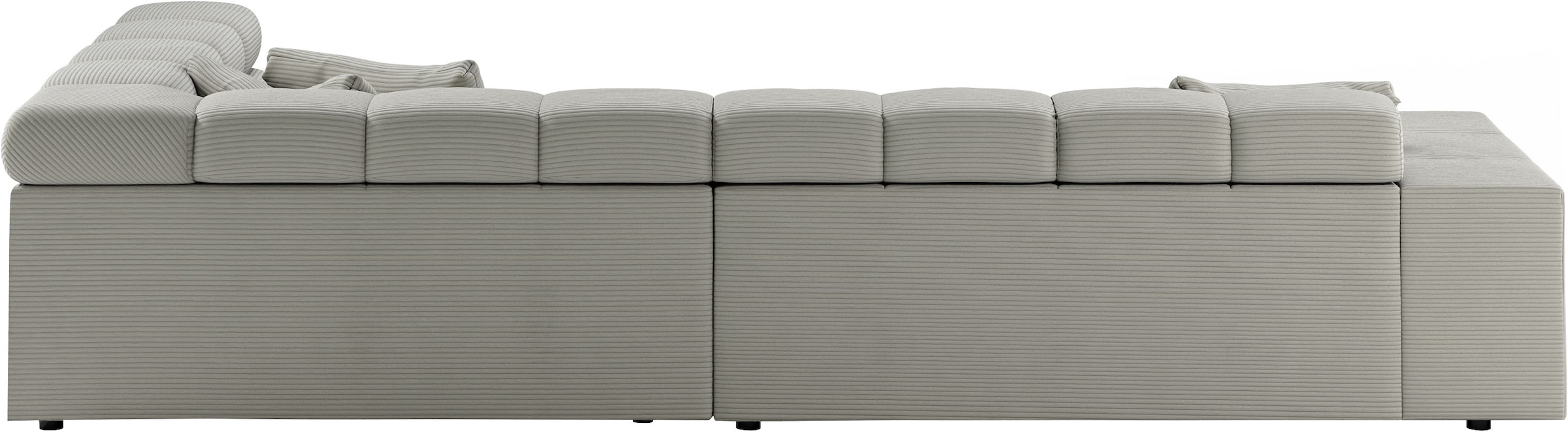 INOSIGN Ecksofa »Ancona incl. Kopfteilverstellung, Breite 319cm, L-Form«, wahlweise motorische Sitztiefenverstellung, auch in Cord + Easy Care