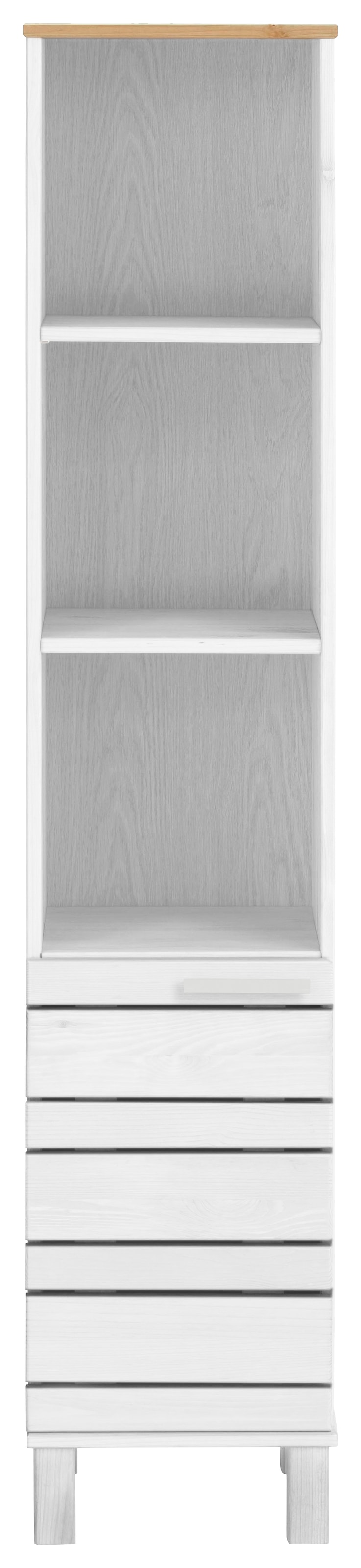 Home affaire Hochschrank »JOSIE«, Breite 30 cm, aus Massivholz, verstellbare Einlegeböden, Metallgriffe