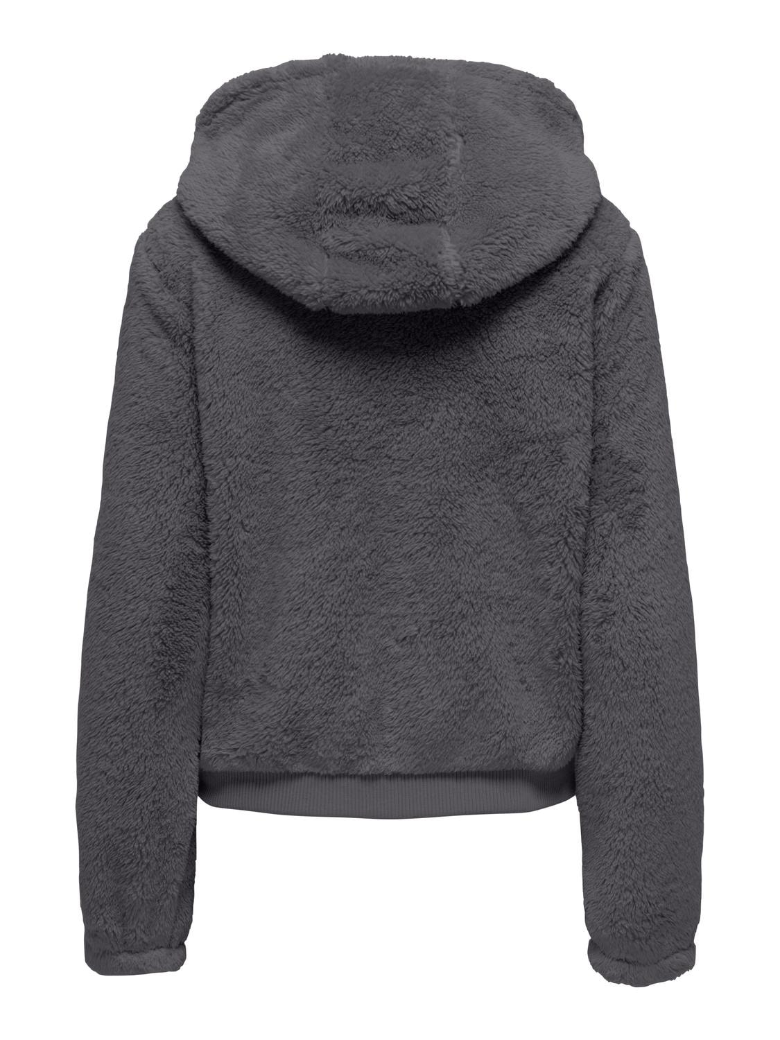 ONLY Kapuzenplüschjacke »ONLNEWANNA CONTACT SHERPA JKT OTW NOOS«, mit Kapuze