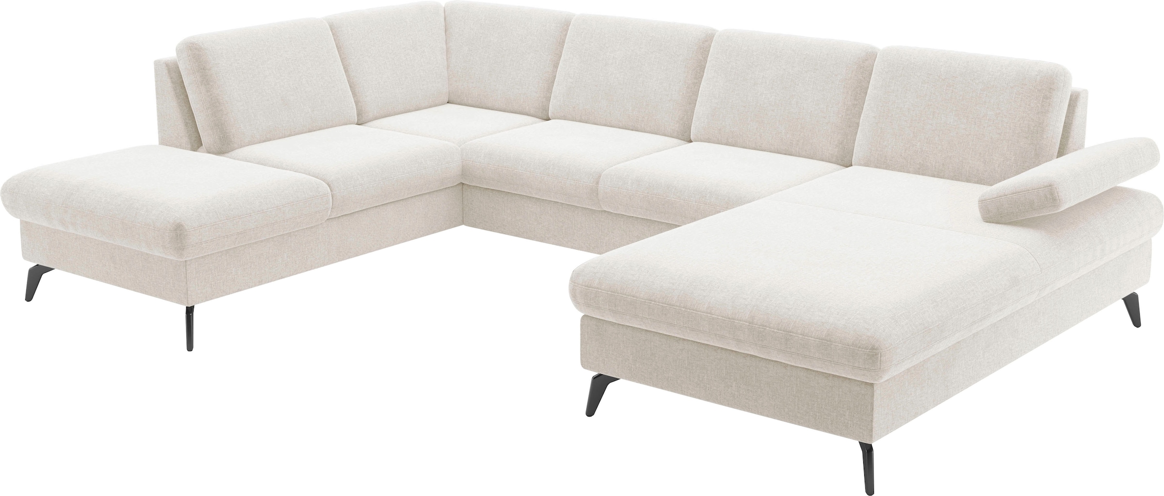 sit&more Wohnlandschaft »Morris Jubi U-Form«, inkl. Armteilfunktion und 1 Zierkissen, wahlweise mit Bettfunktion