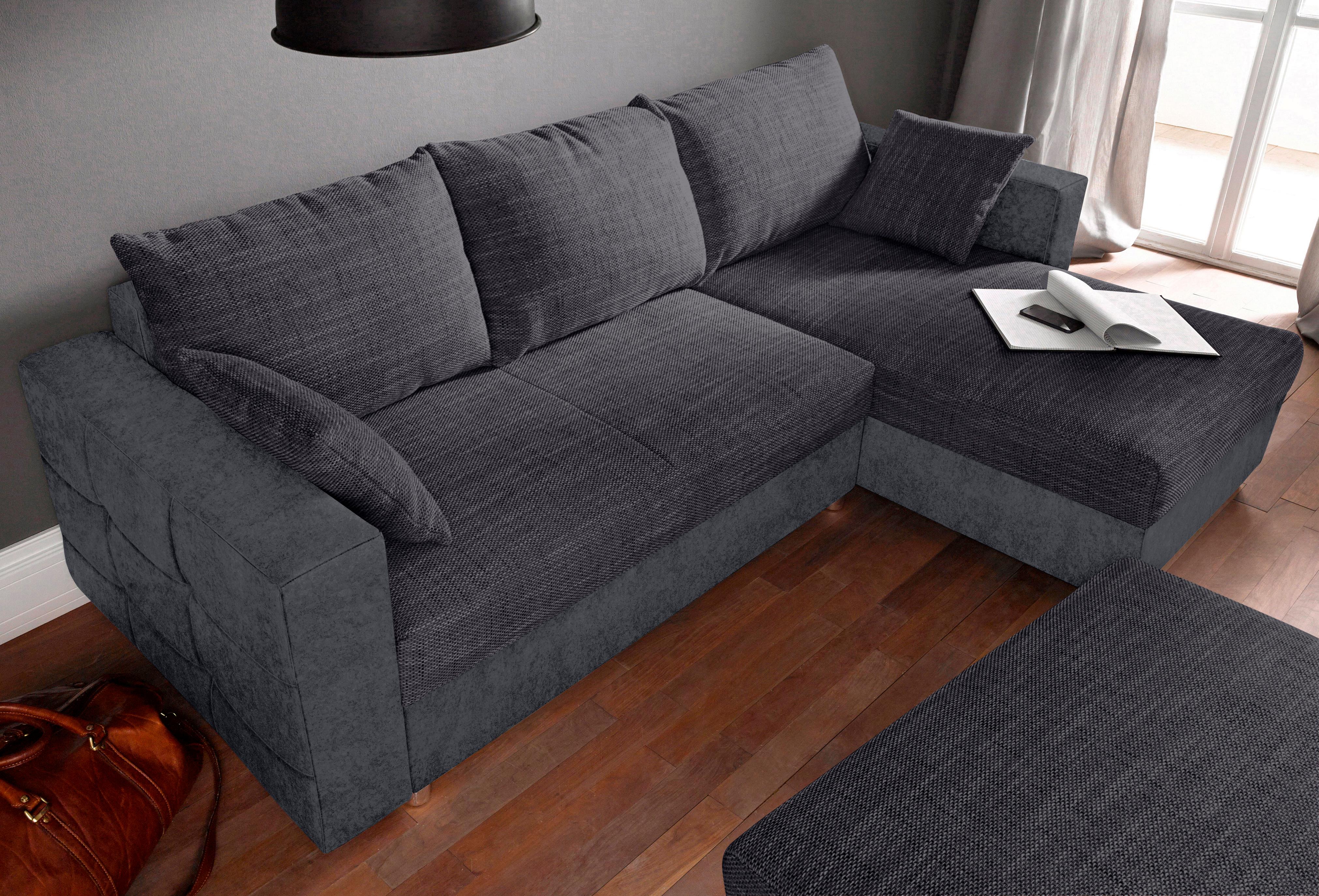 sit&more Ecksofa, inklusive Bettfunktion und Bettkasten, ideal für kleinere Räume