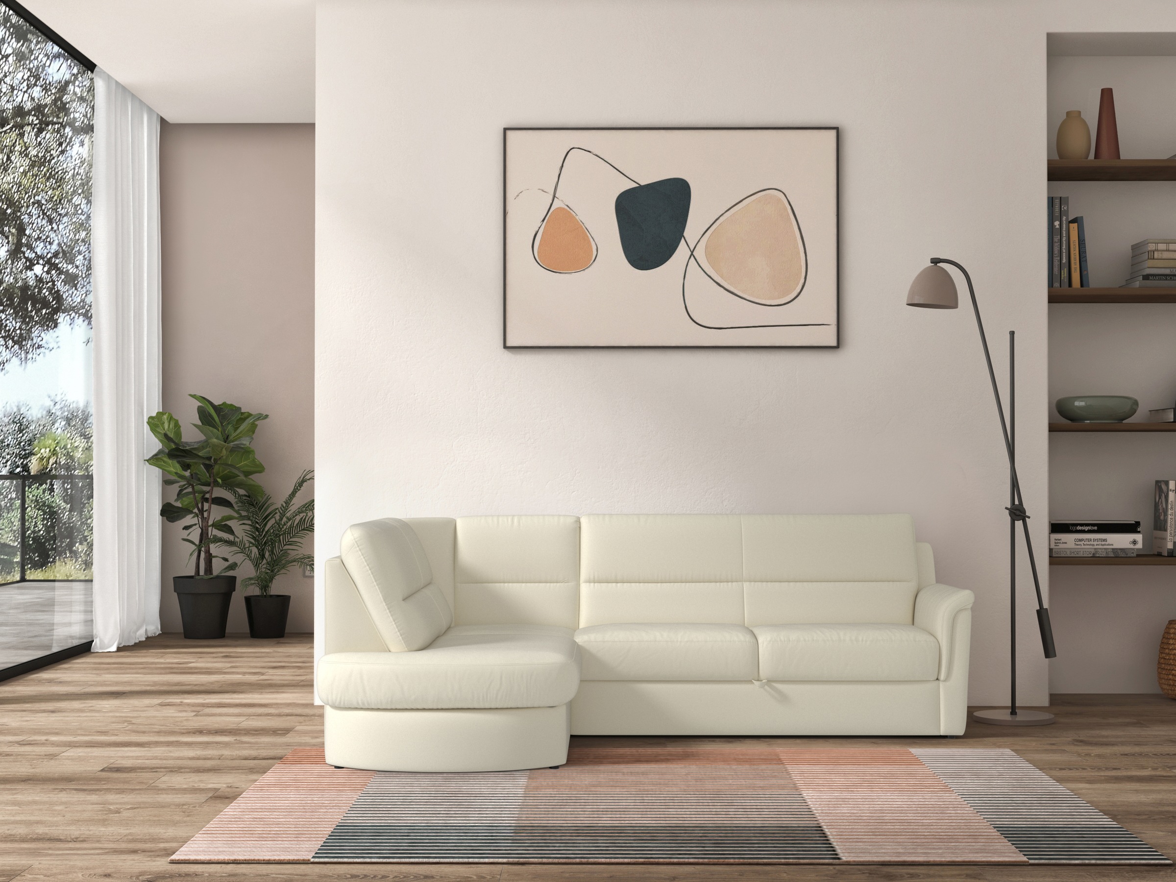 sit&more Ecksofa »Panini L-Form«, wahlweise mit Vorziehsitz und Bettkasten