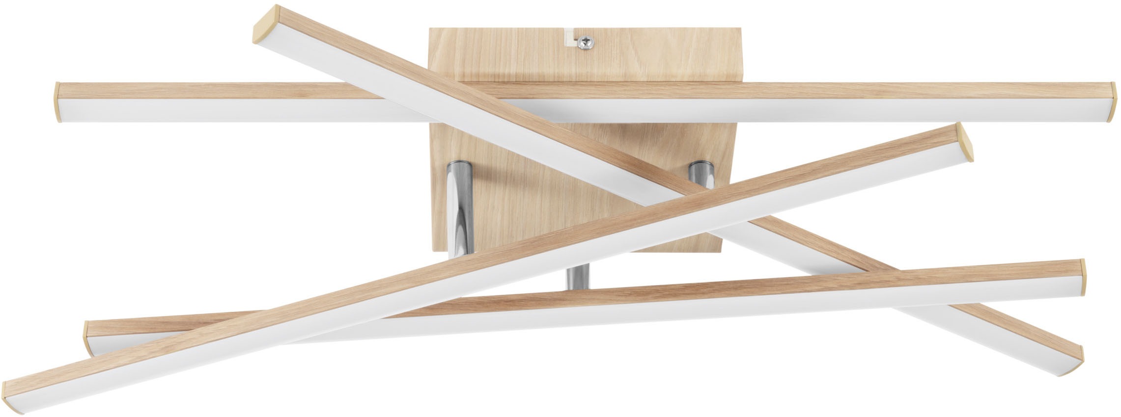 EGLO LED Deckenleuchte »LASANA 4 Wand- / Deckenlampe - Stahl, Alu - LED - 20,5W - IP20« LED-Modul 1 Stk. Warmweiß