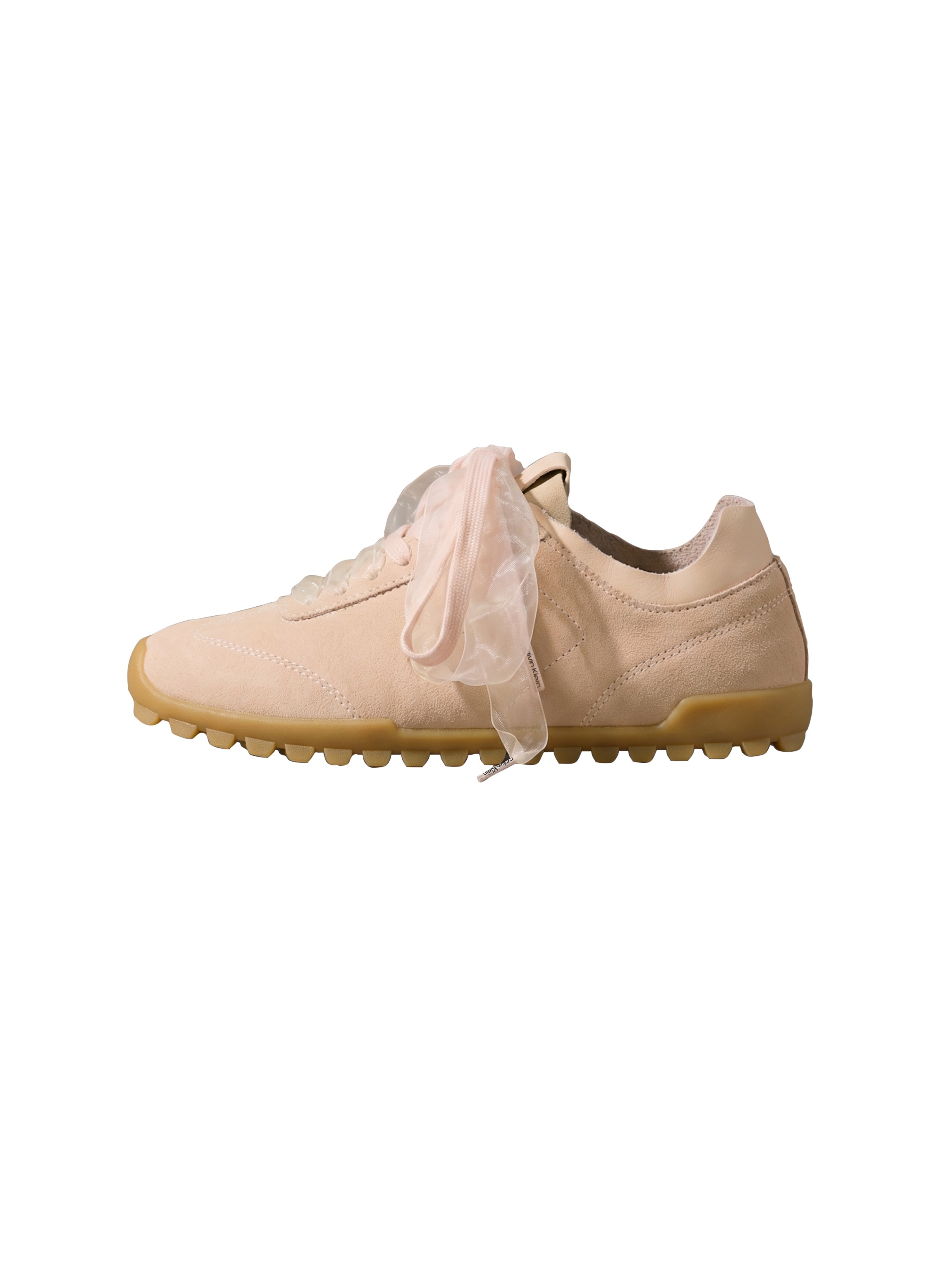Calvin Klein Sneaker "LOW PROFILE RUN MG SUE DB LACES" Halbschuh, Trendy-Schnürschuh, Freizeitschuh mit CK-Prägung
