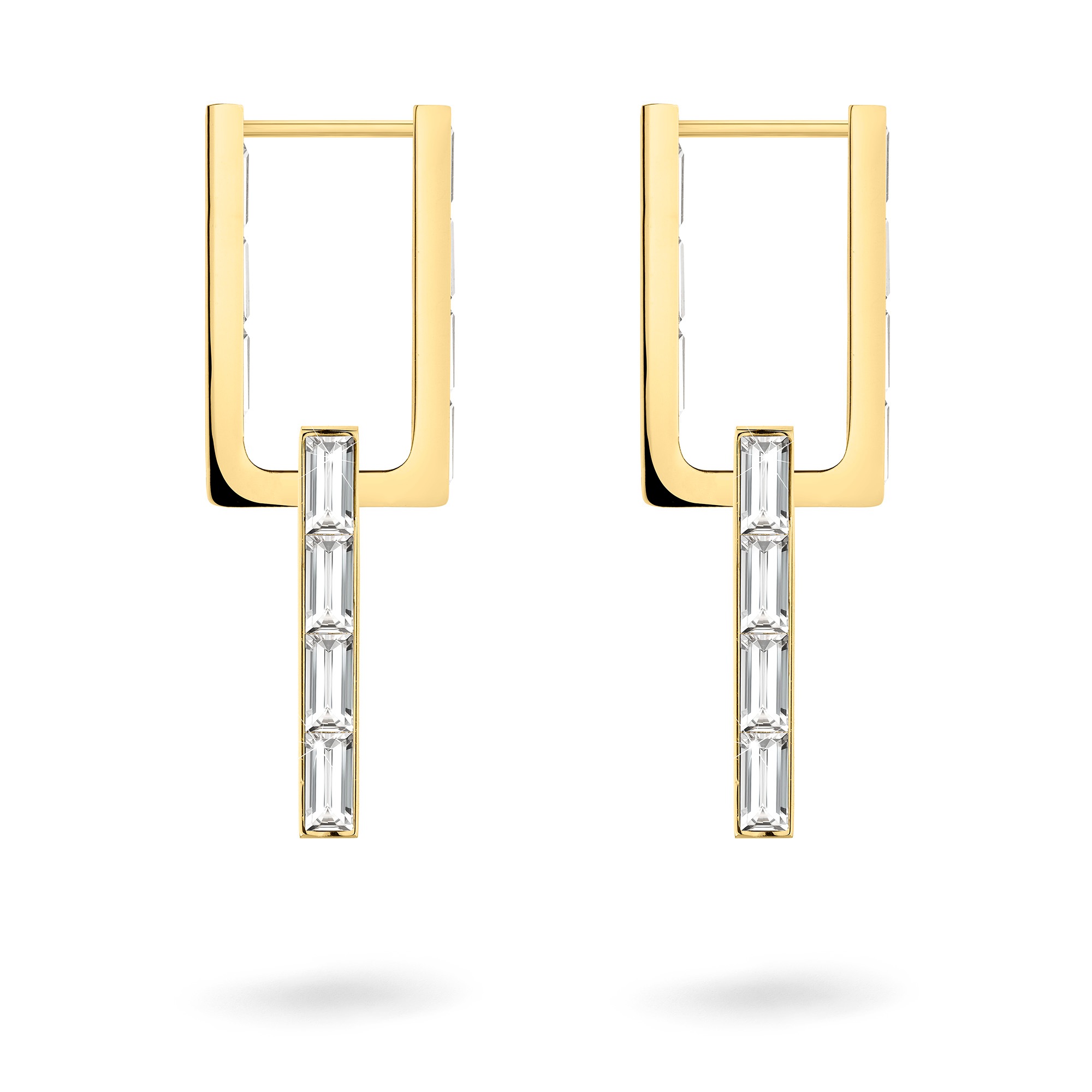 Liebeskind Berlin Paar Creolen »Schmuck Edelstahl Ohrringe The Festive Mini Link Sparkle«, mit Zirkonia (synth.) - Einhänger abnehmbar