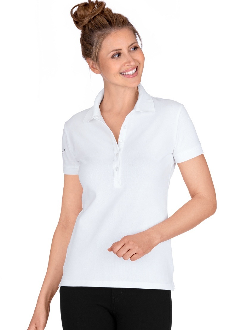 Trigema Poloshirt "TRIGEMA Poloshirt mit Kristallsteinen"